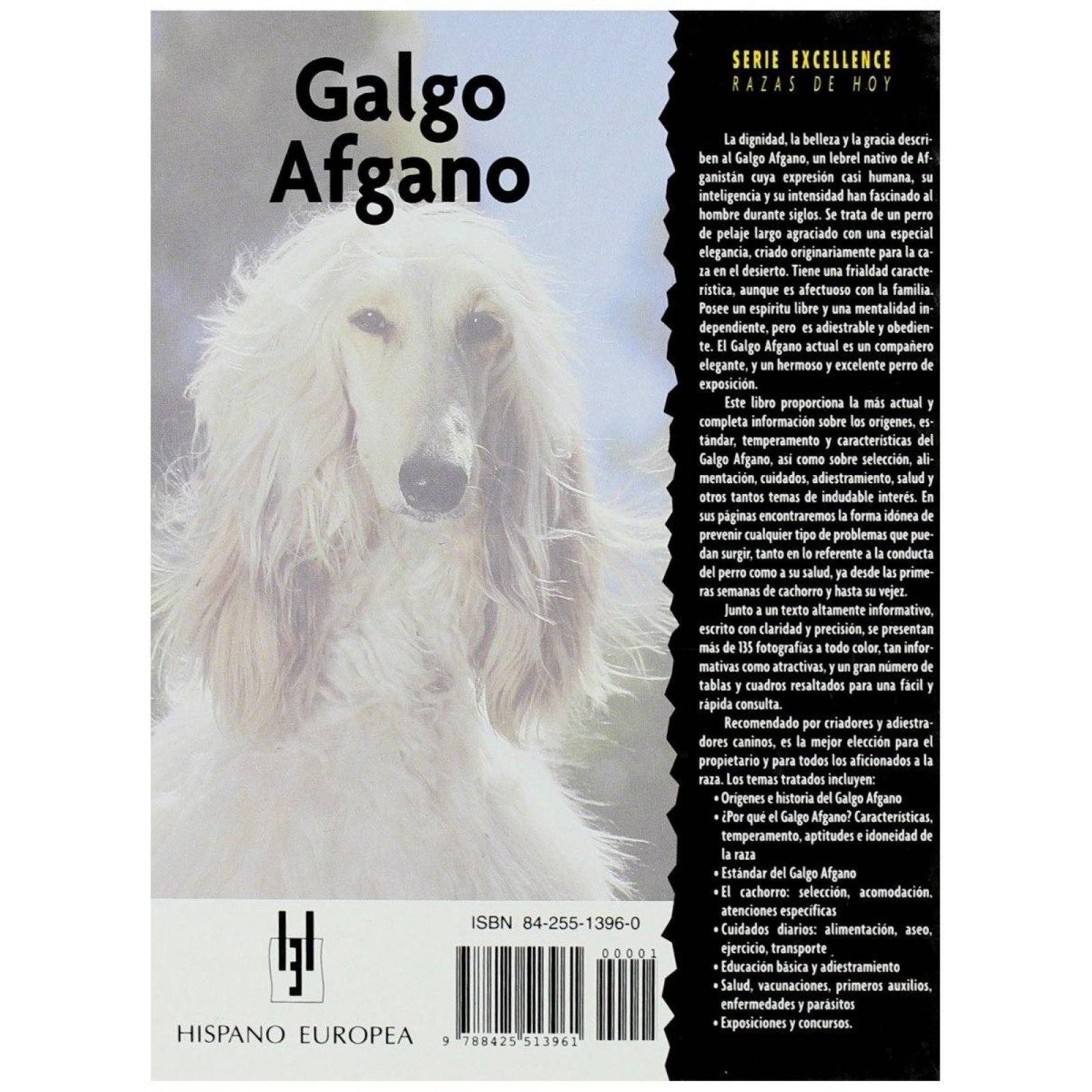 Libro De Raza Excellence Tapa Dura Galgo Afgano 