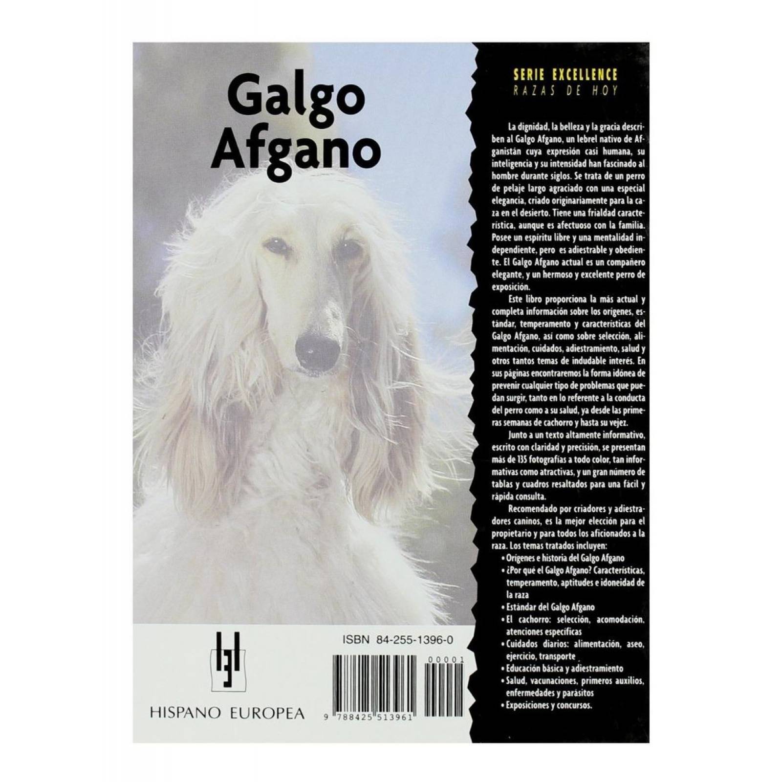 Libro De Raza Excellence Tapa Dura Galgo Afgano 