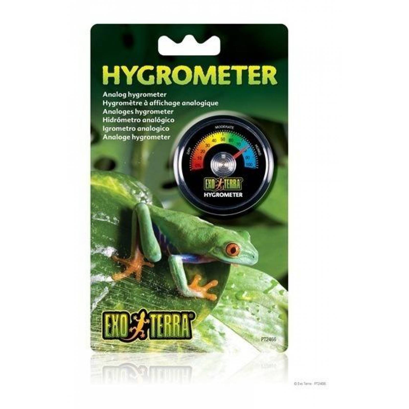 Rept-o-meter Higrometro De Reloj Exo Terra Mide Humedad