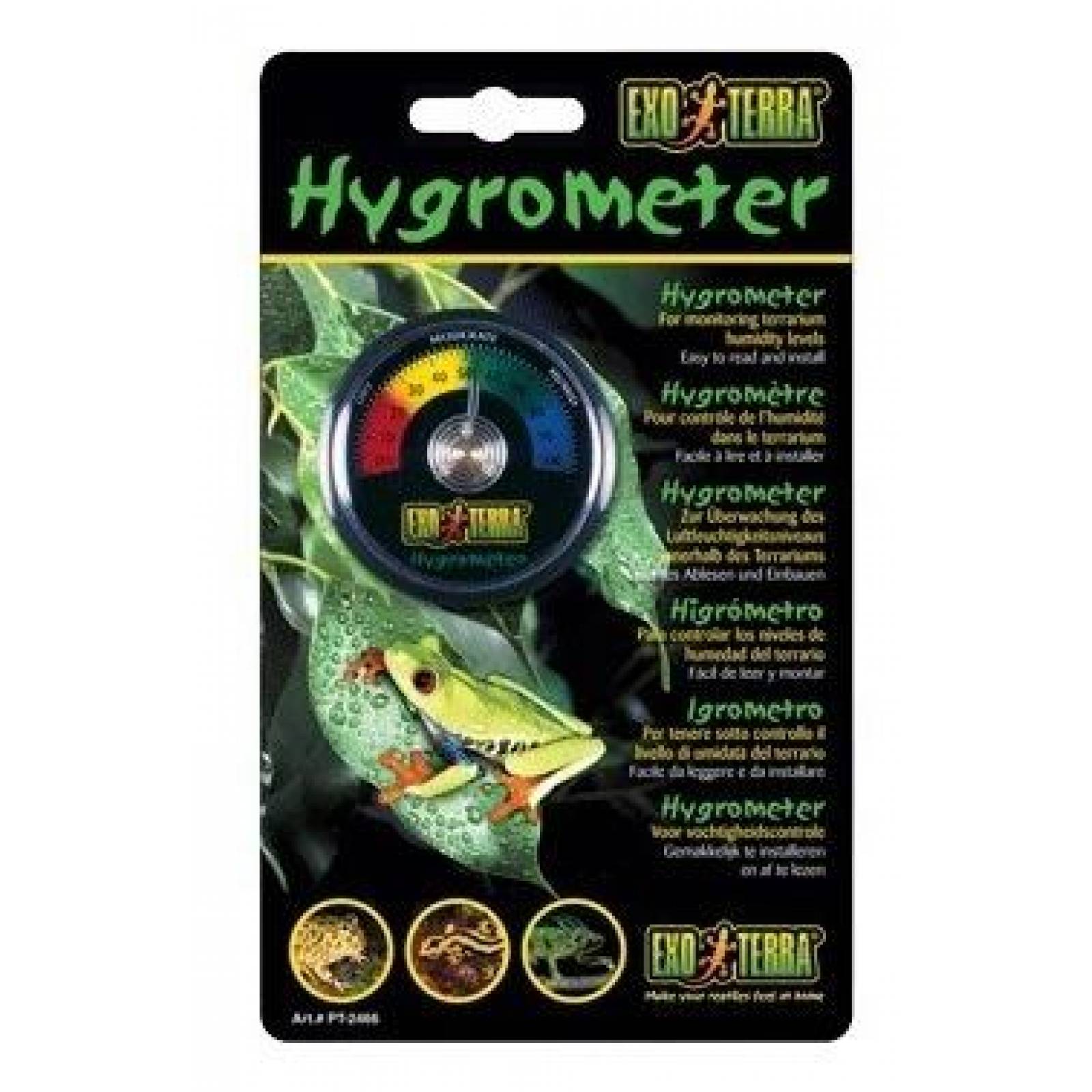 Rept-o-meter Higrometro De Reloj Exo Terra Mide Humedad