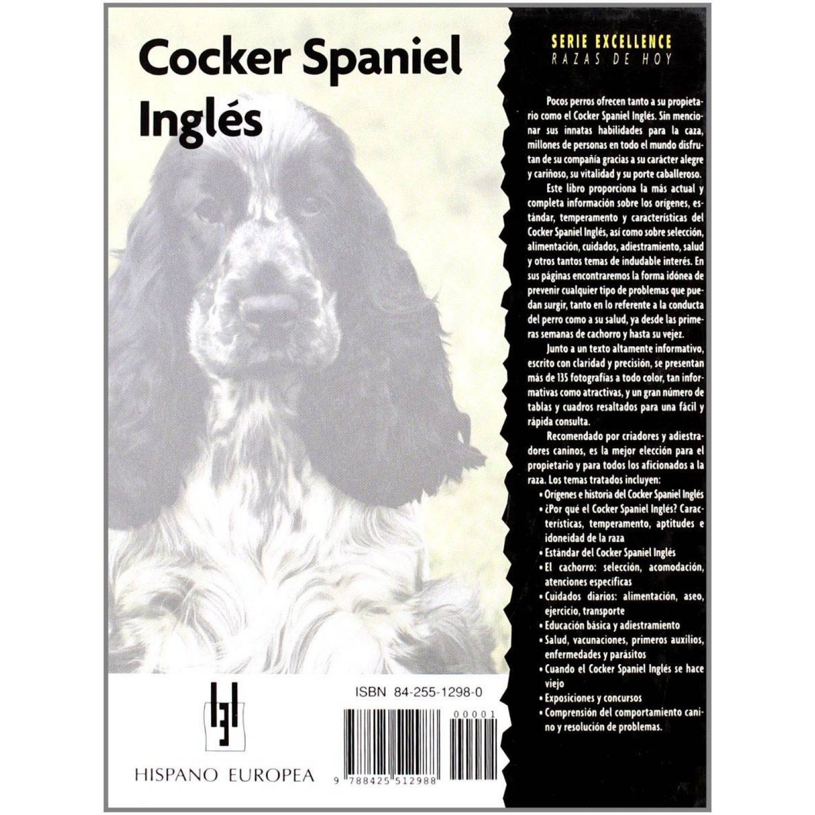 Libro De Raza Excellence Tapa Dura Cocker Spaniel Inglés
