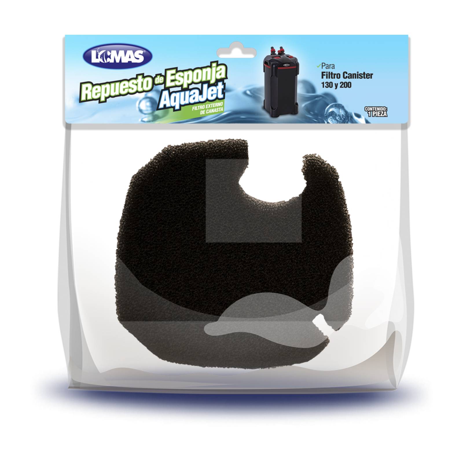 Repuesto de esponja para filtro de canasta Aquajet 130 y 200 