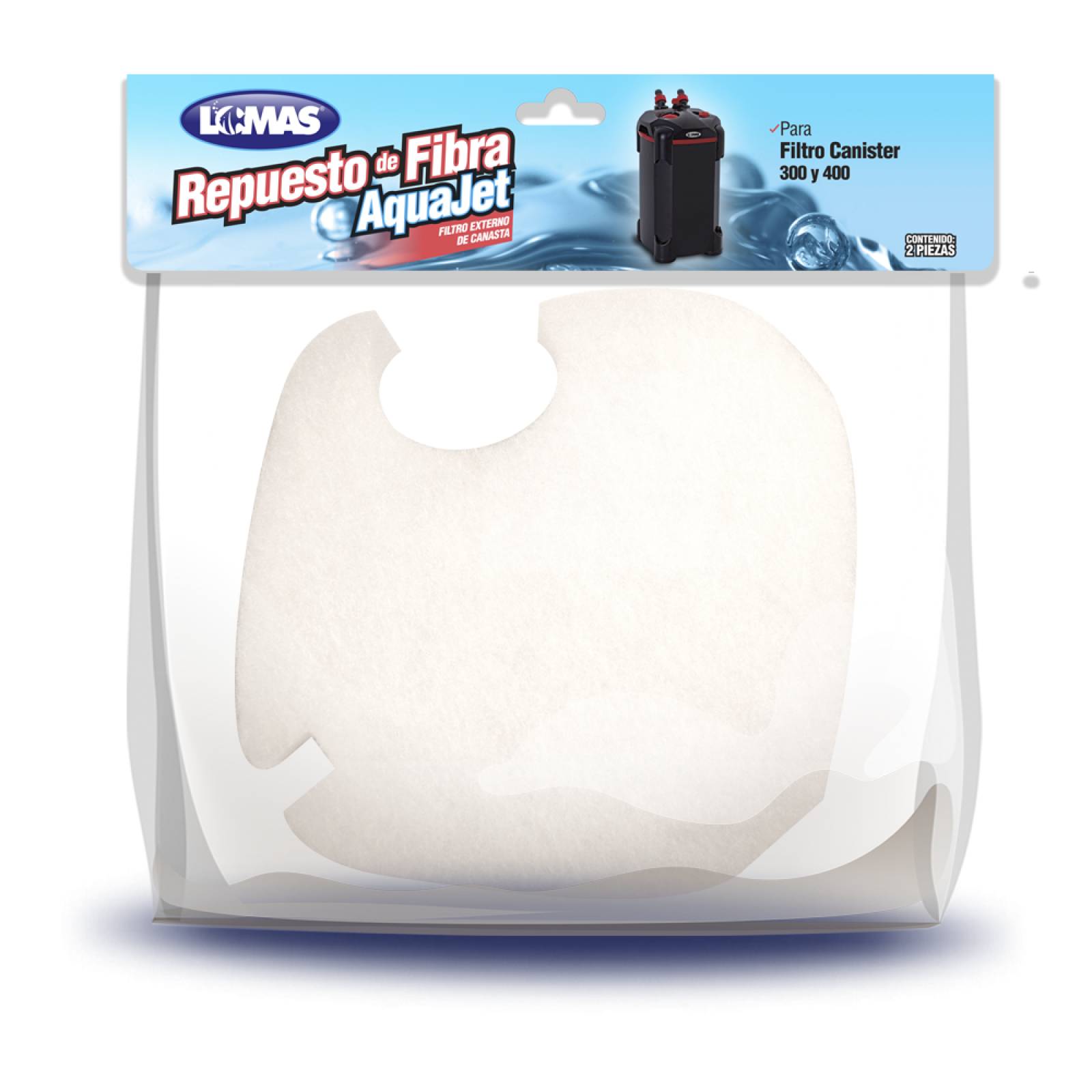 Repuesto de fibra para filtro de canasta Aquajet 300 y 400
