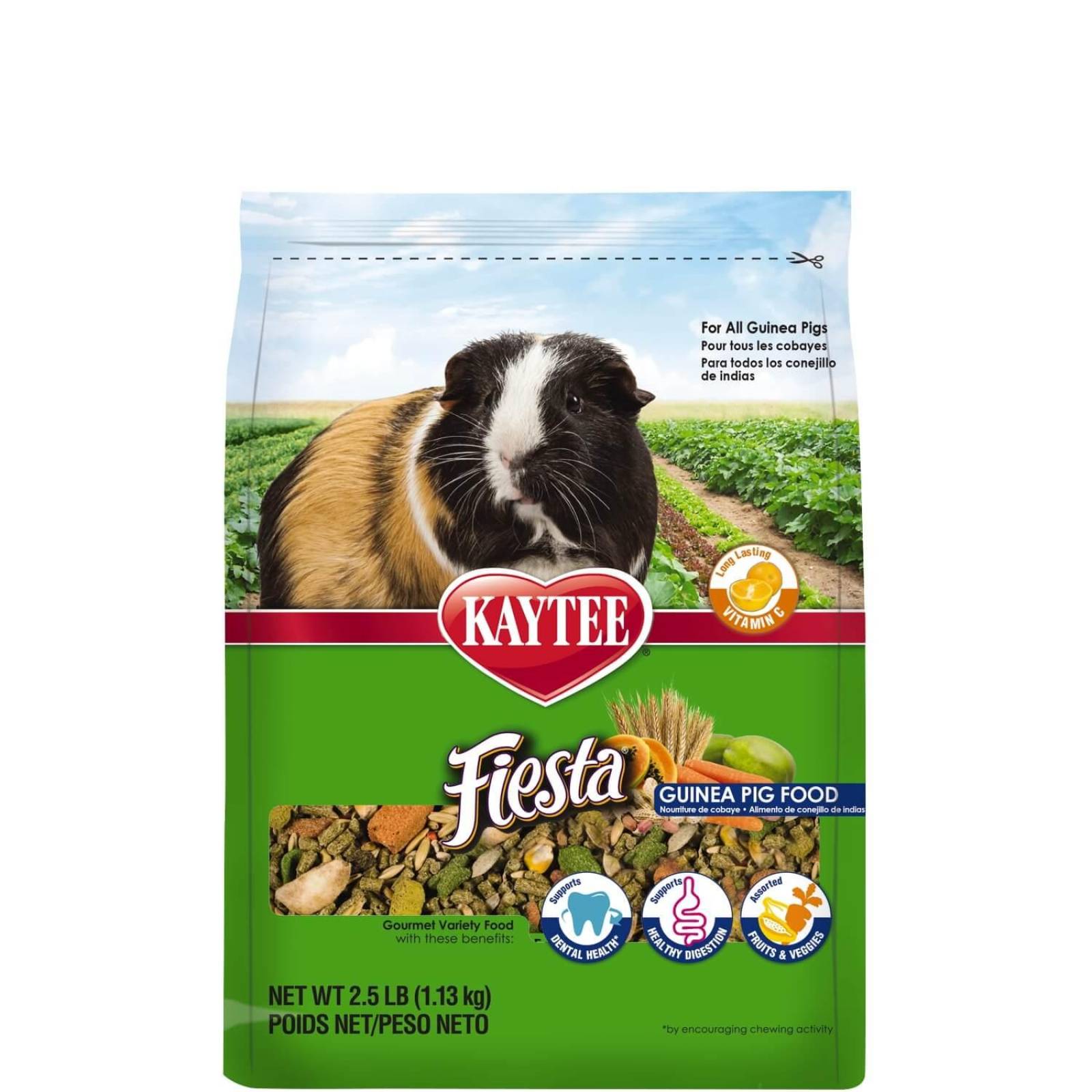 Alimento premium Kaytee Fiesta Cuyo frutas y verduras 1.13kg 