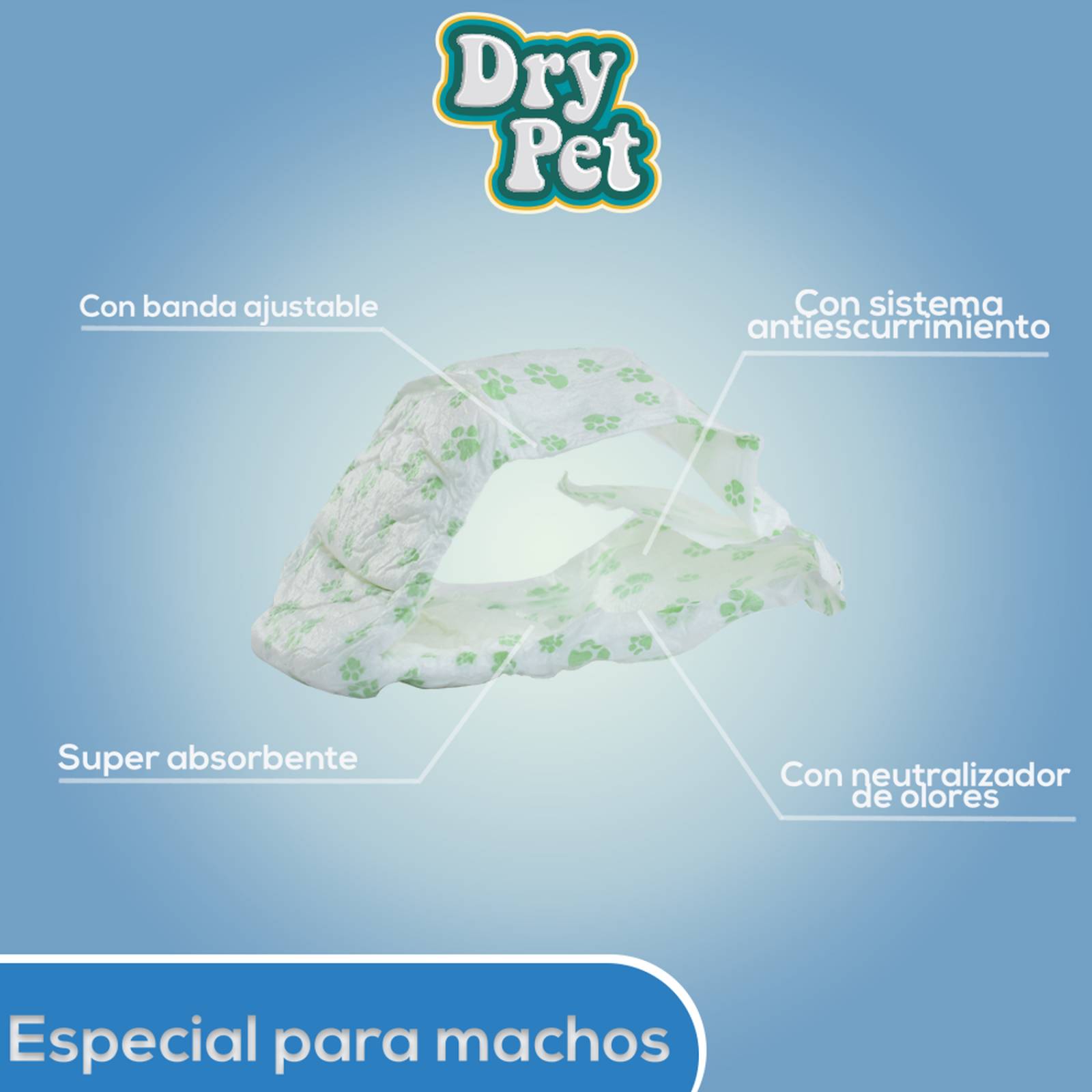 Fancy Pets Pañales para perro macho tamaño grande12 piezas 