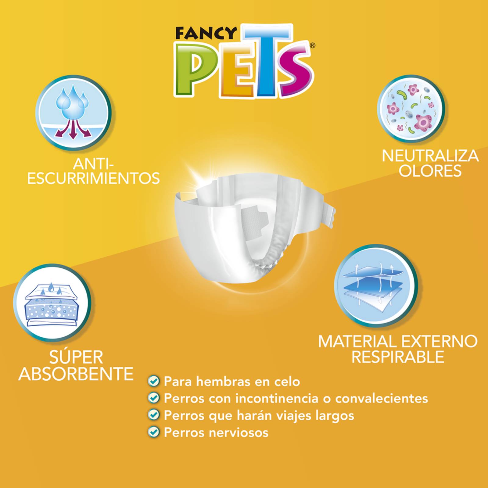 Dry Pet Pañales para perro tamaño chico 12 piezas
