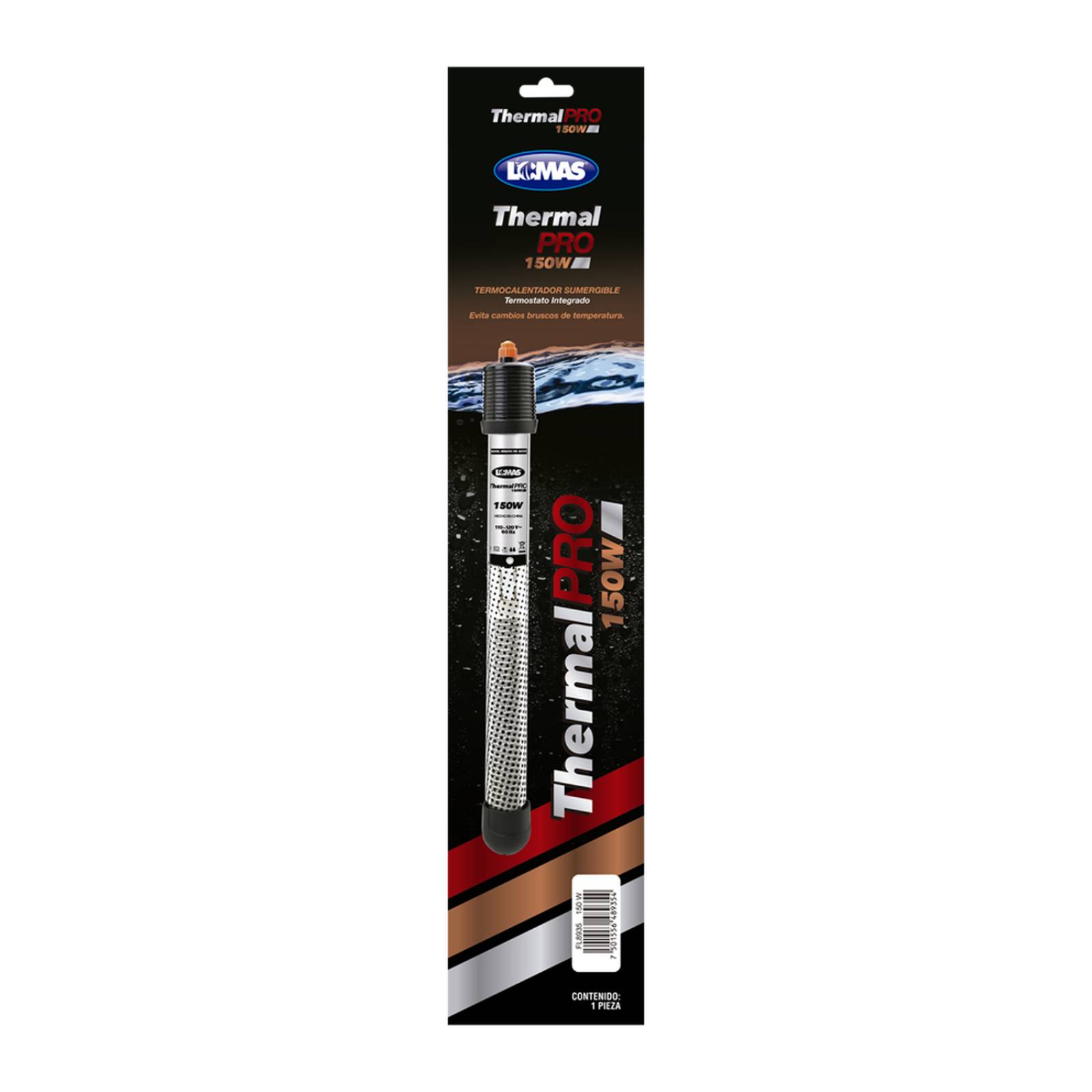 Termostato sumergible pecera LOMAS Thermalpro 150w o 150 lt