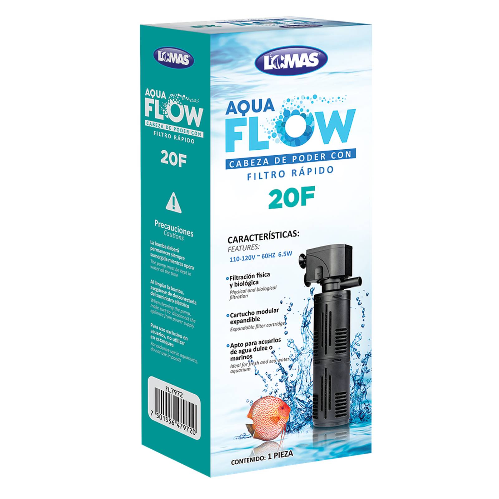 LOMAS filtro rápido cabeza de poder AquaFlow 20F 150-250 lt 