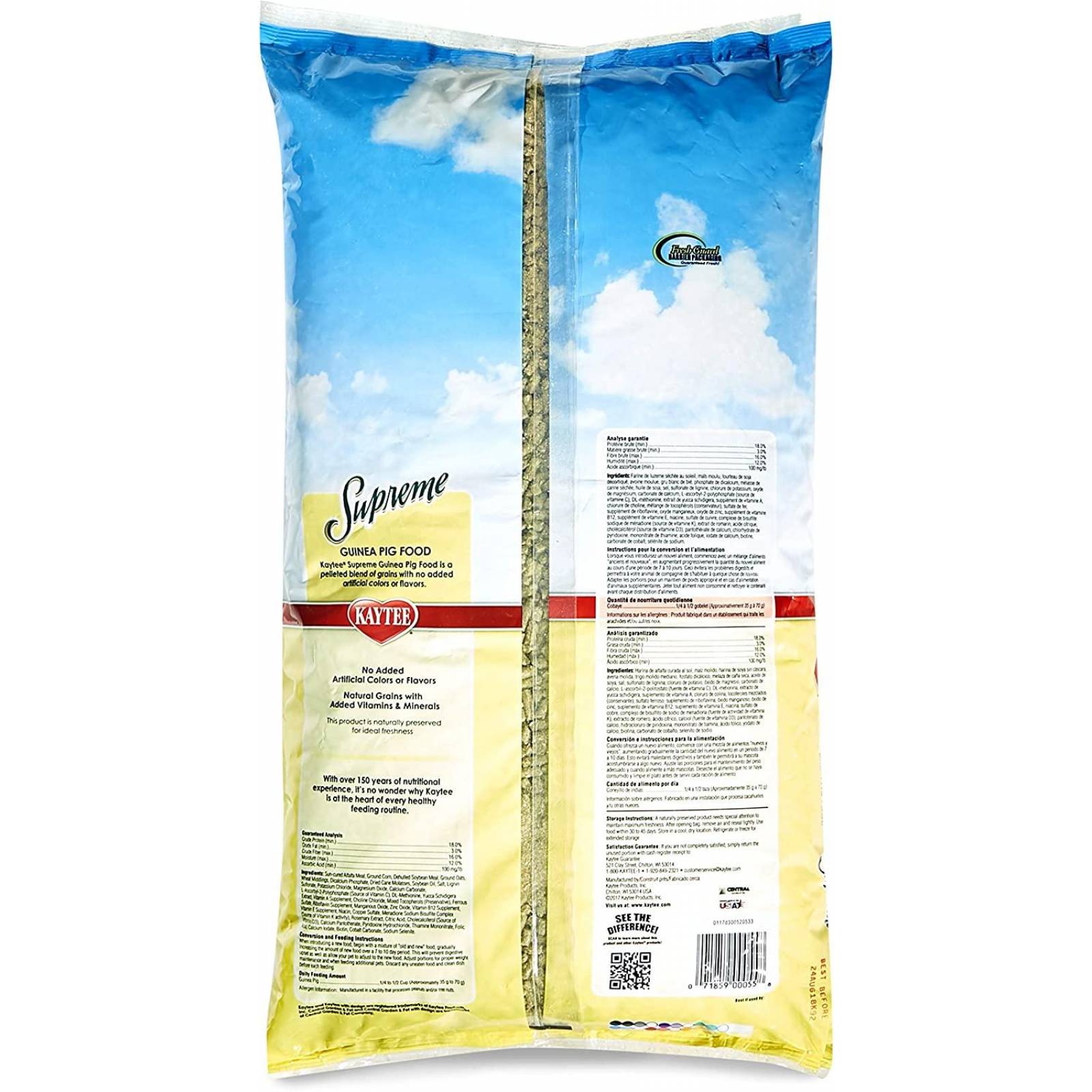 Alimento Premium Kaytee Supreme Cuyo Diet Pellets 4.53 kg 