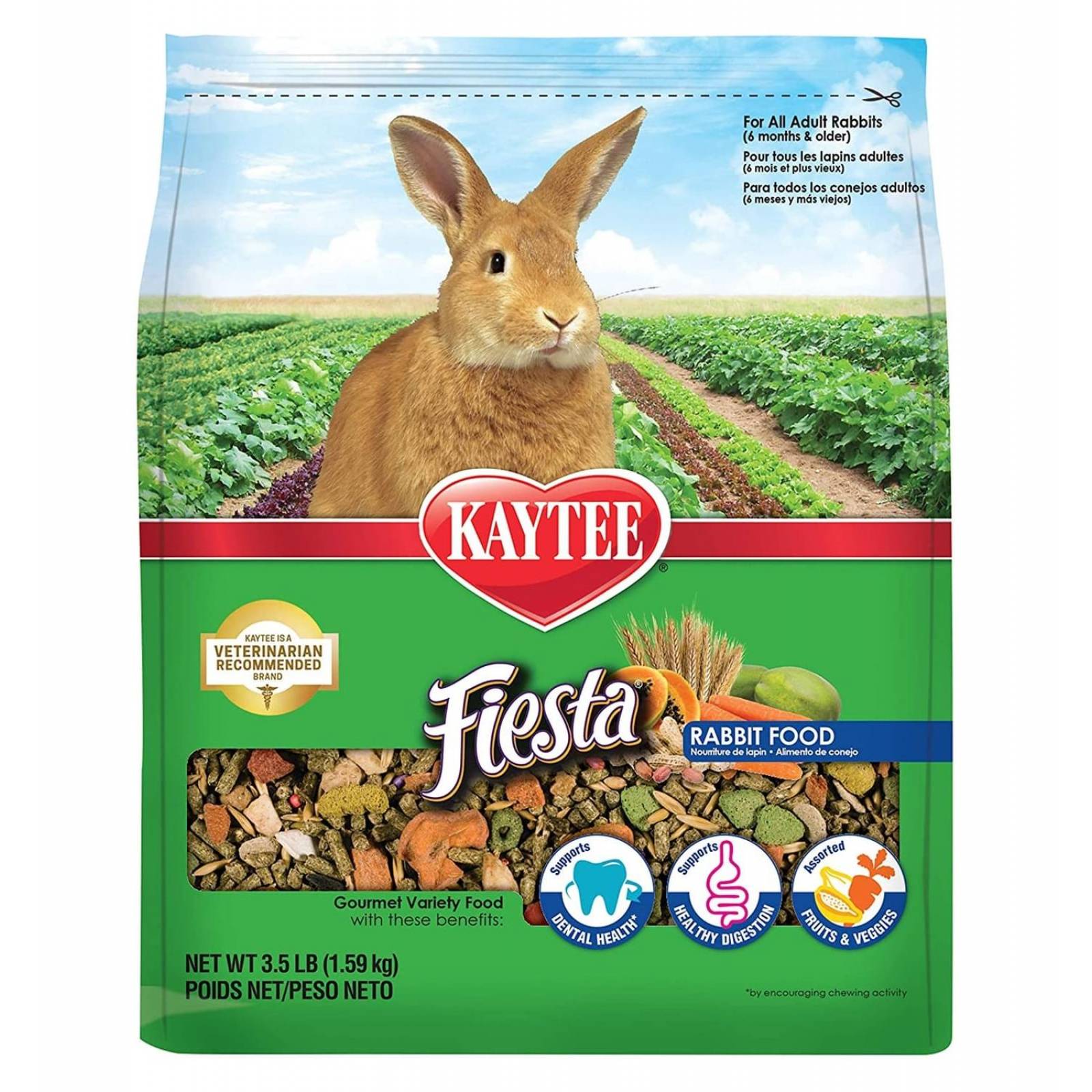 Alimento Premium Kaytee Fiesta Conejo 1.58 Kg 