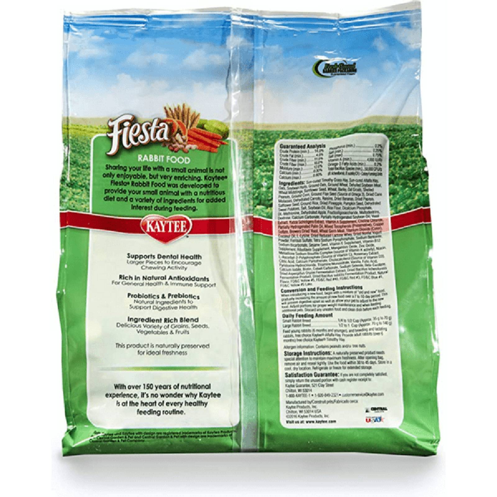 Alimento Premium Kaytee Fiesta Conejo 1.58 Kg 