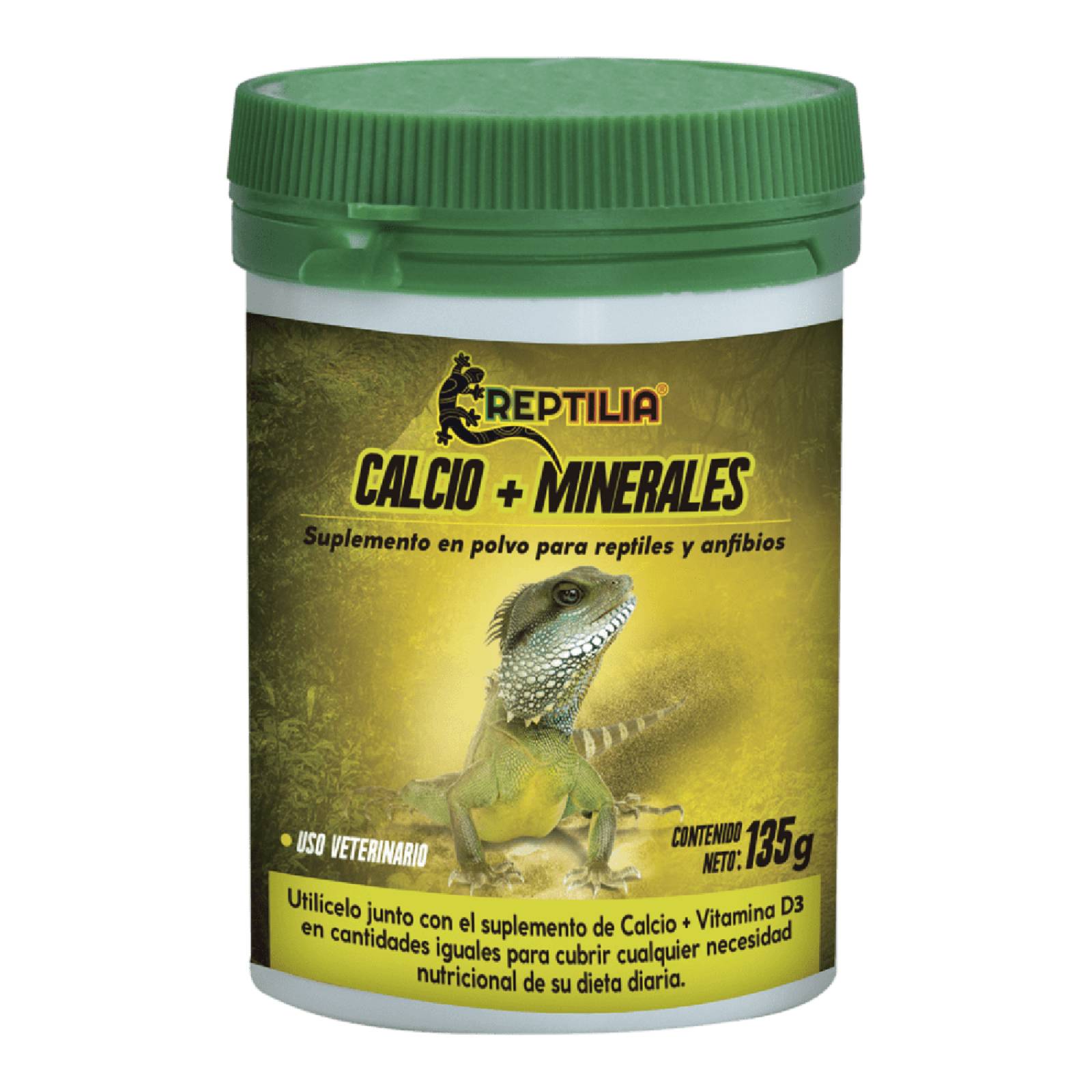 Suplemento calcio y minerales para iguanas, geckos, ranas 