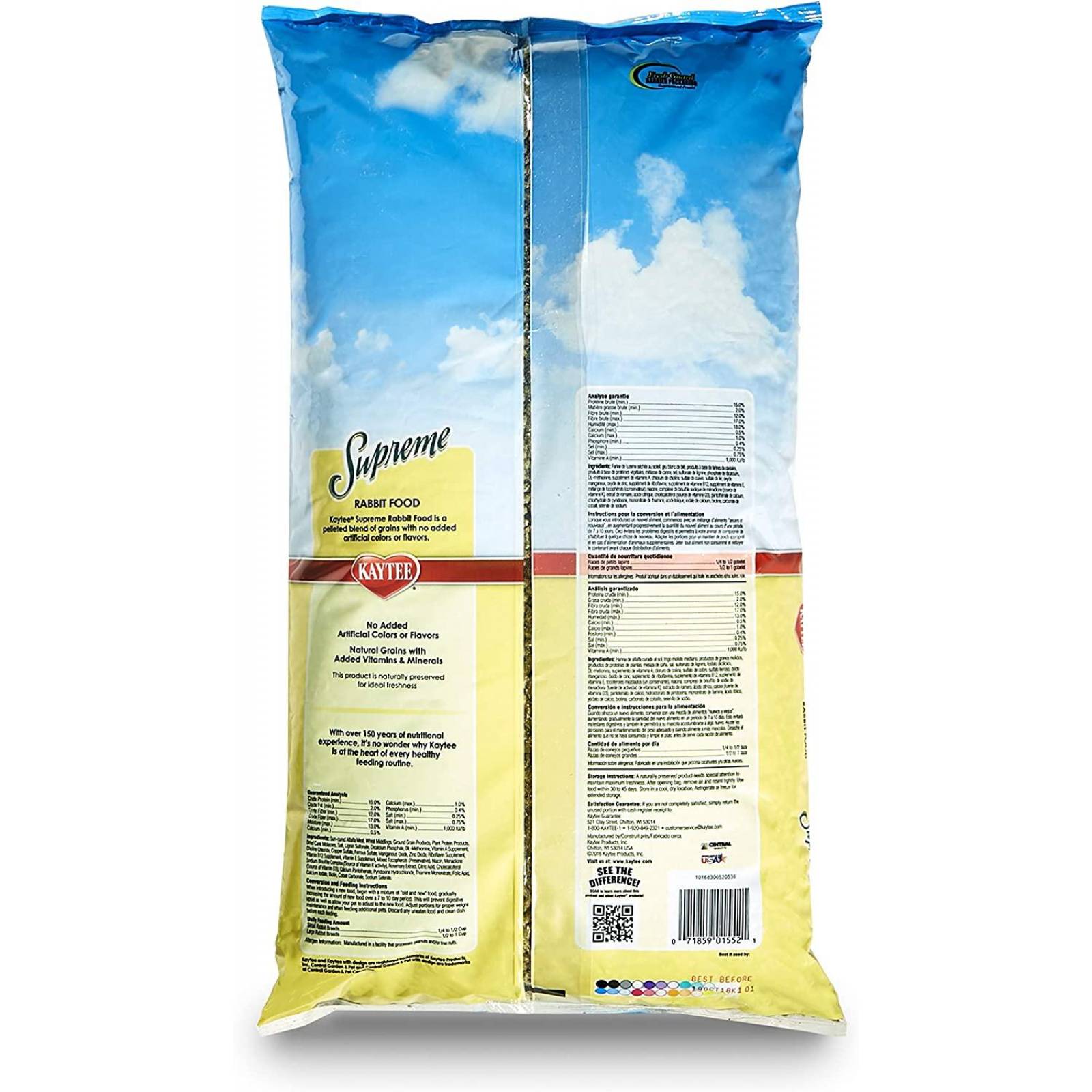 Alimento Premium Kaytee Supreme Conejo Pellets 4.53 kg 