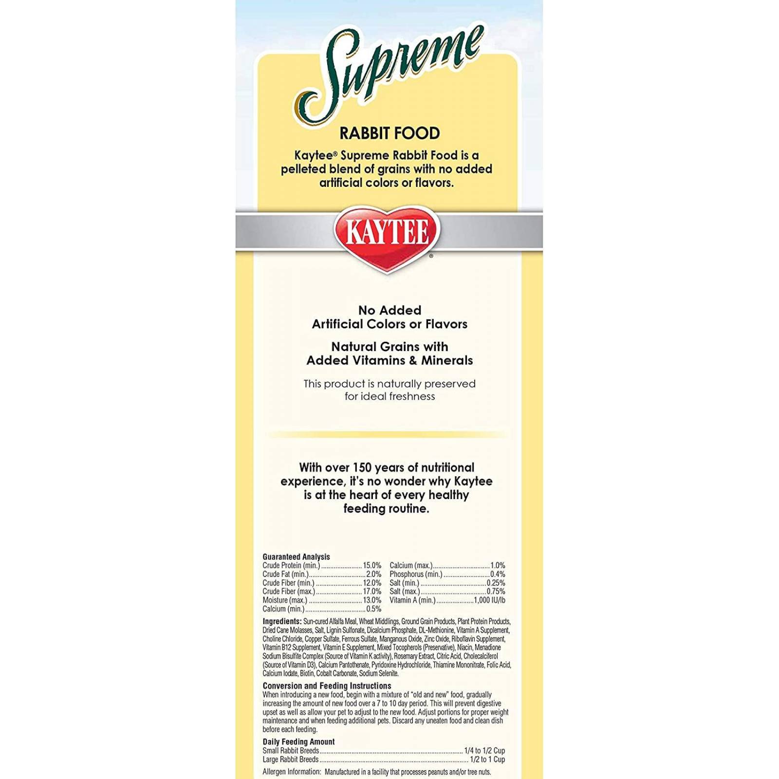 Alimento Premium Kaytee Supreme Conejo Pellets 4.53 kg 