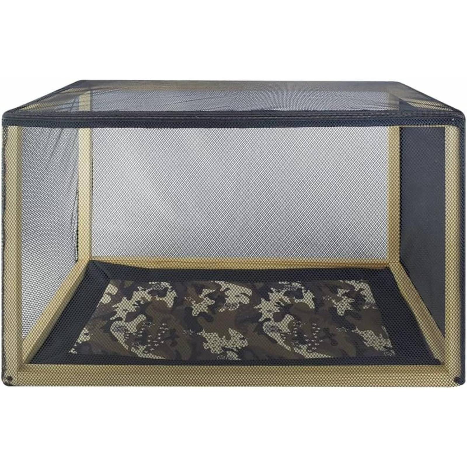 Terrario de malla y madera Reptilia armable grande 40x60x60 