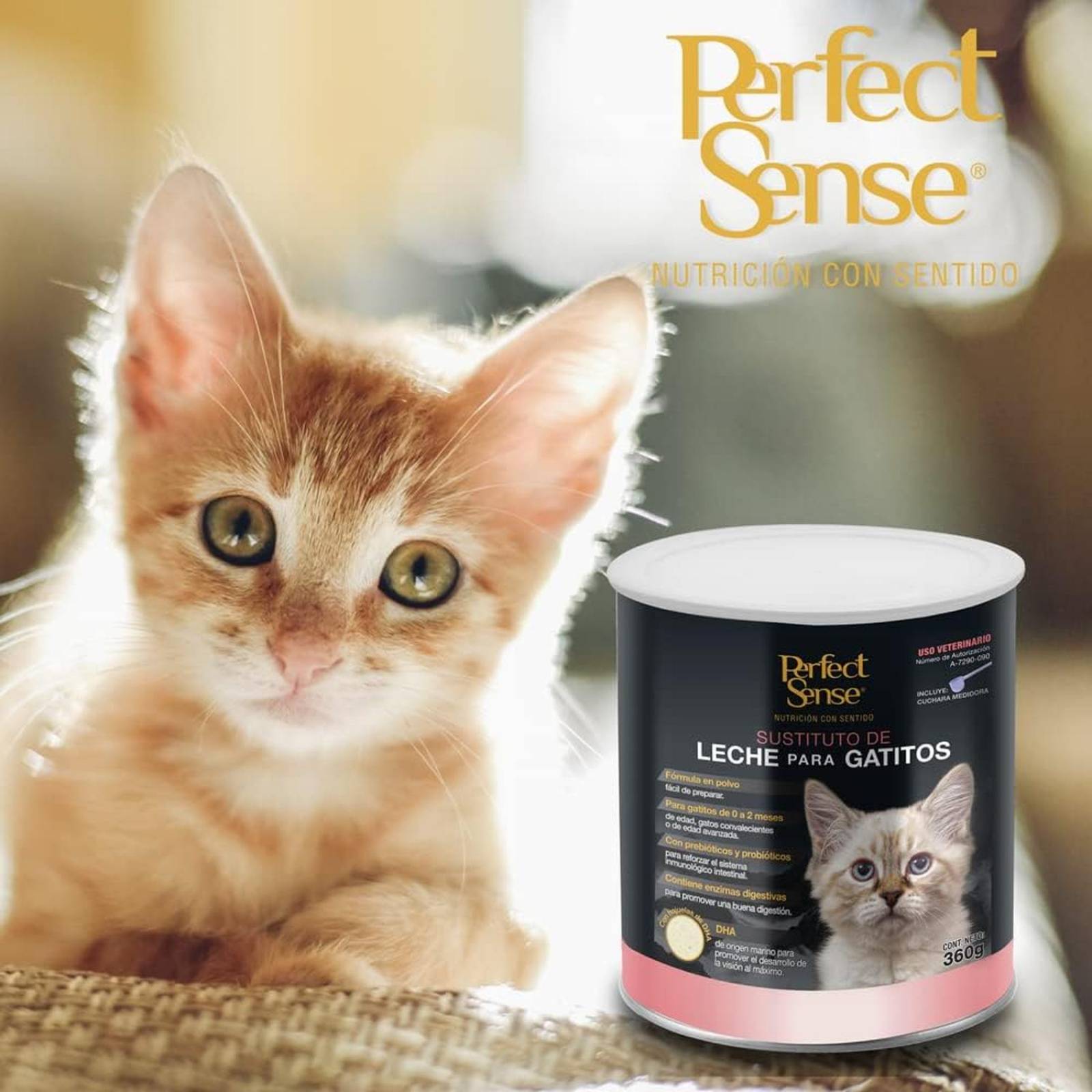 Perfect Sense formula leche polvo sustituto de gatitos 360g 