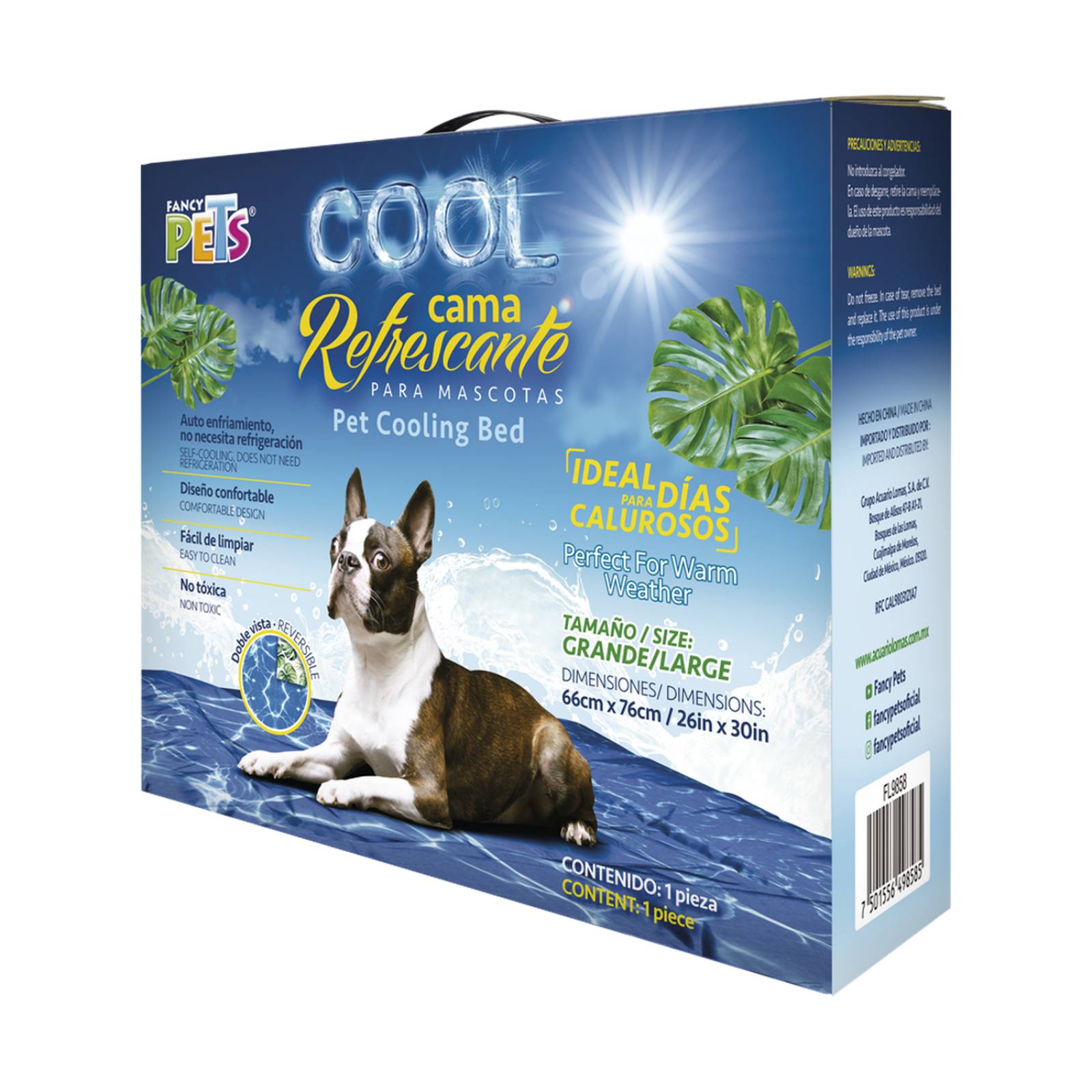 Cama refrescante para perros clima caliente tamaño grande