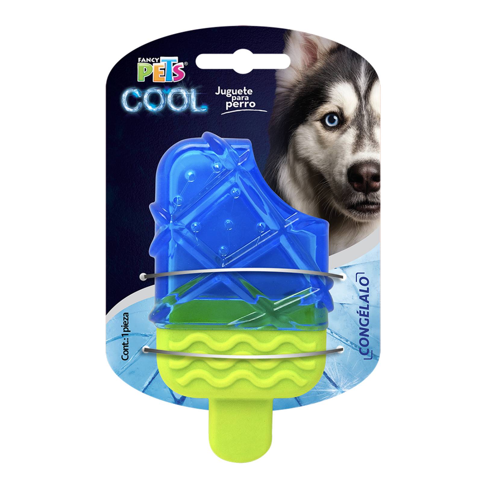 Juguete refrescante perro clima caliente congelable paleta cool 