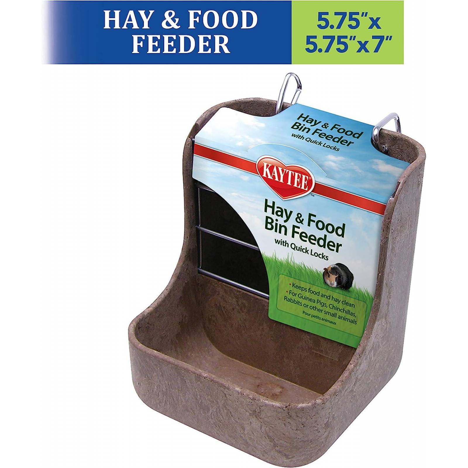Kaytee alimento y dispensador de heno colgante conejo 2 en 1 