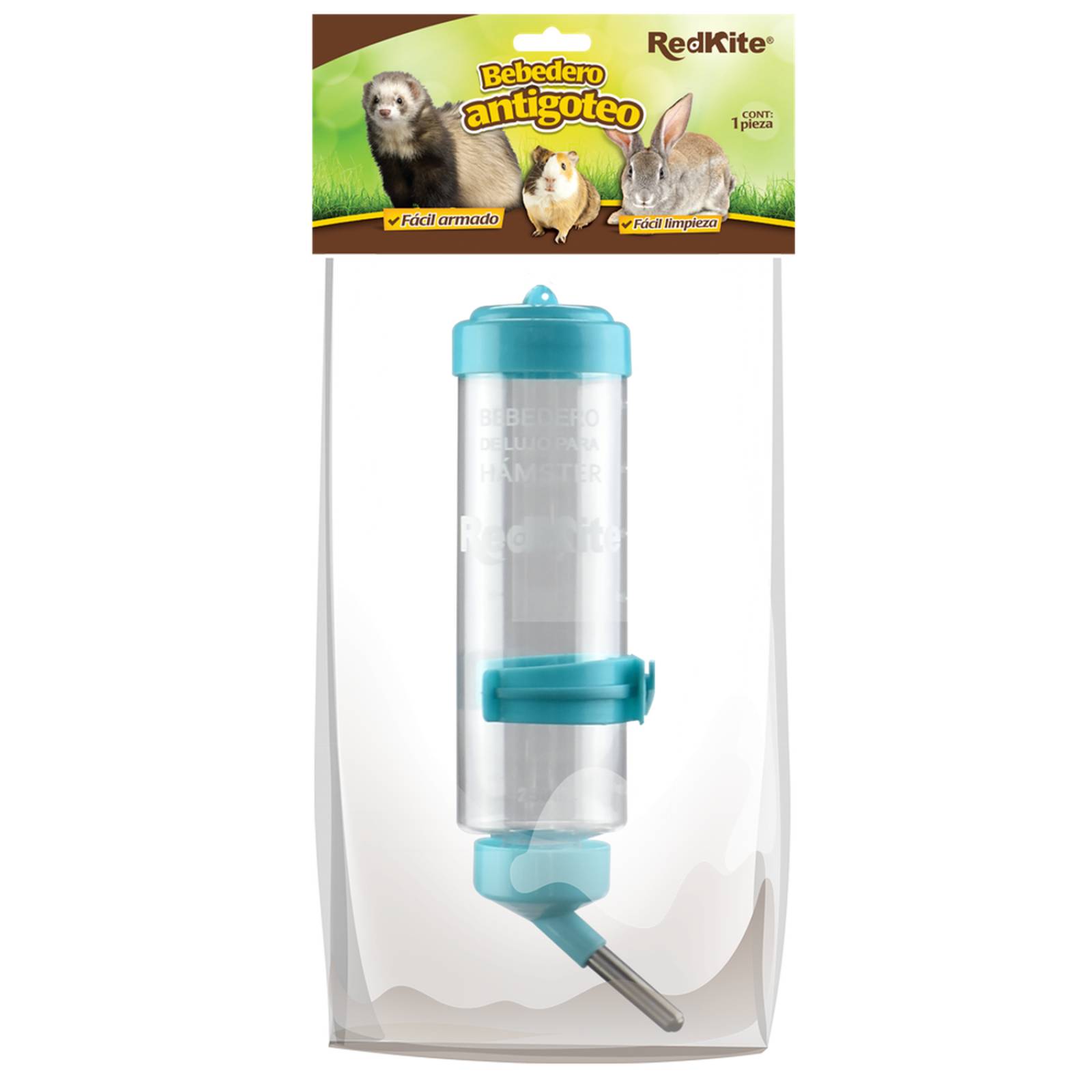 Redkite bebedero antigoteo para cuyo conejo hamster 250 ml 