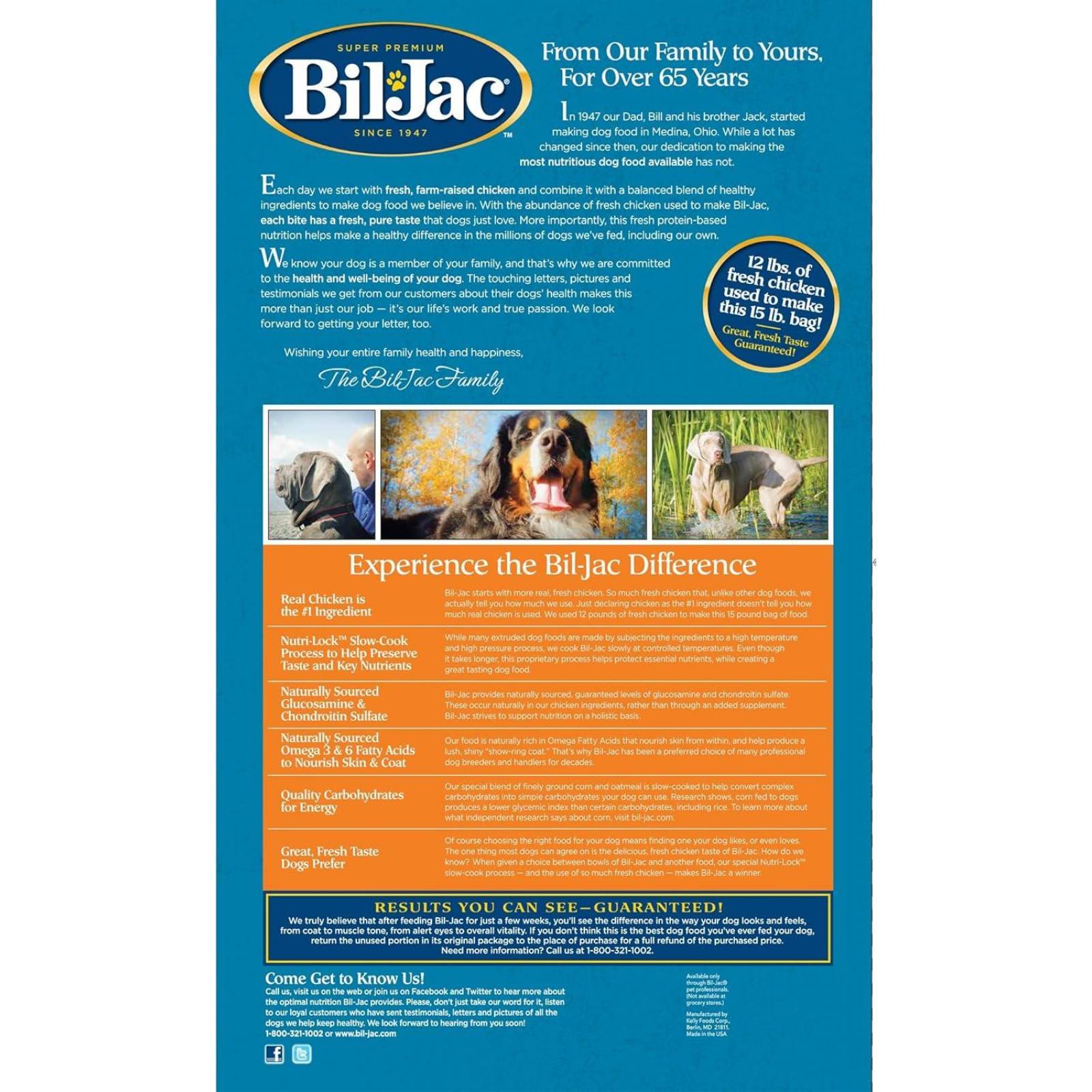 Bil-Jac alimento perro adulto raza grande 6.80 kg 