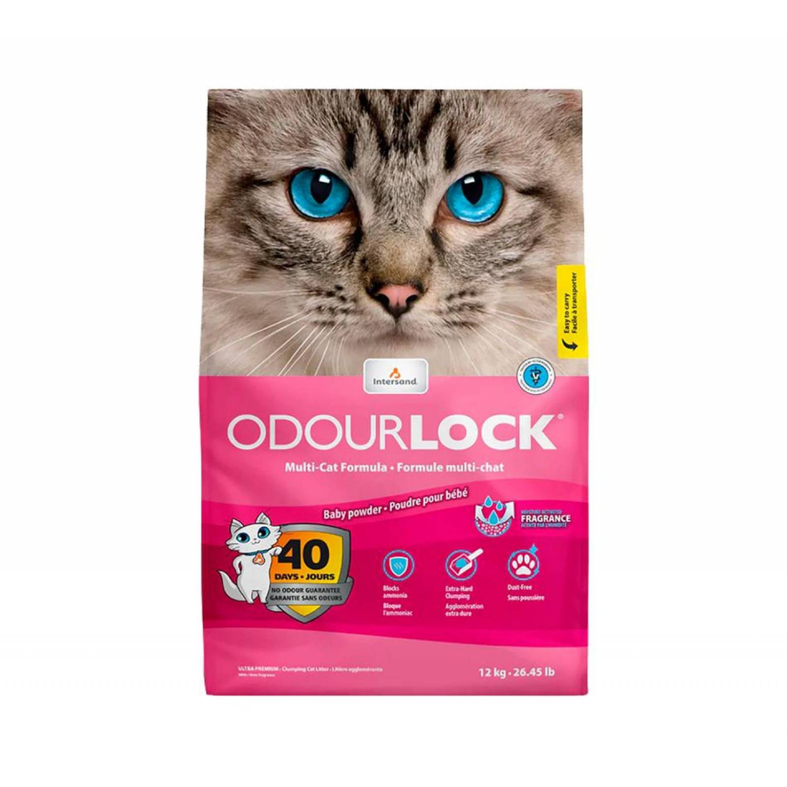 Intersand Arena gato aglutinante talco Odor Lock 11.35kg
