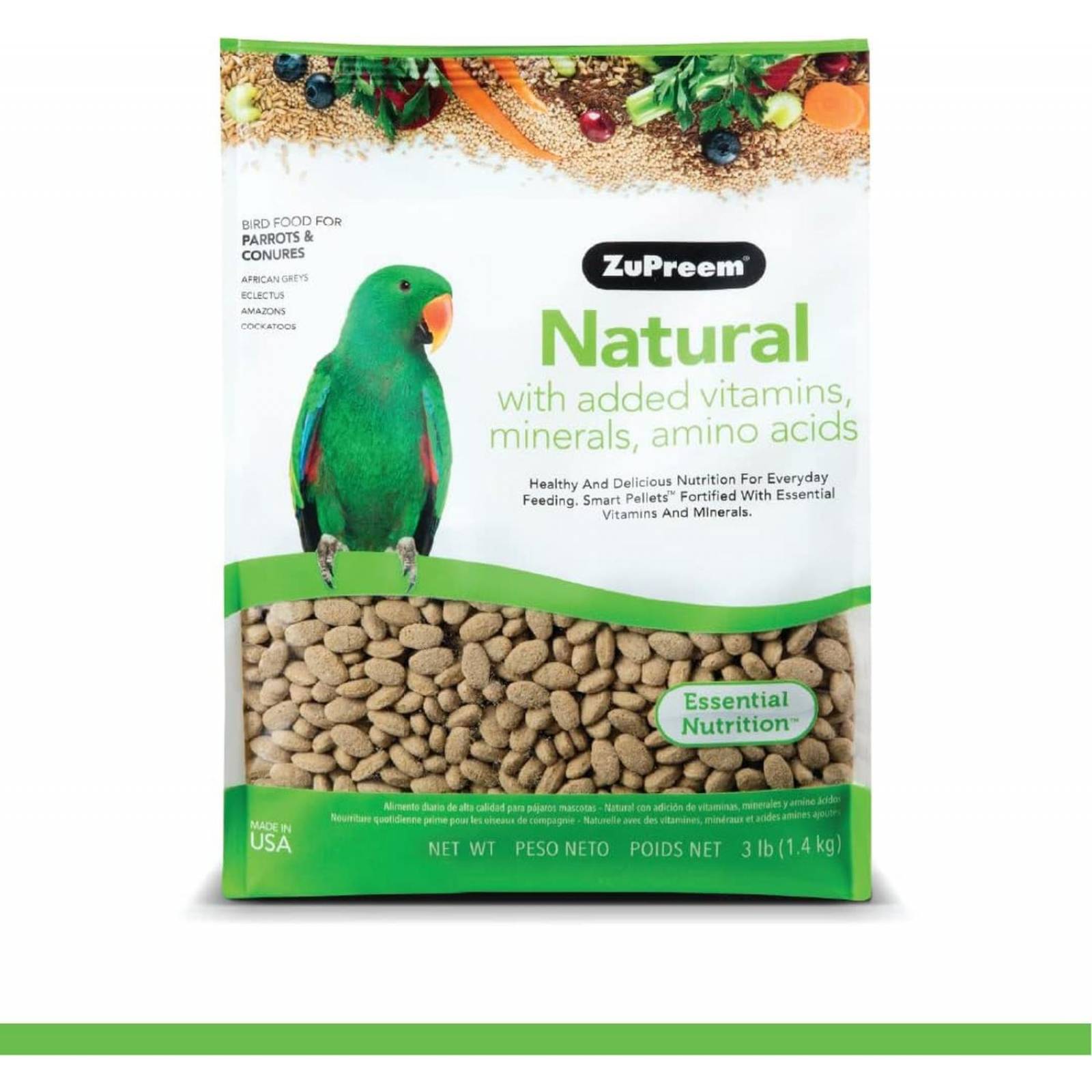 Zupreem alimento Natural amazona, cacatúa, loro, eclectus 1.4 kg 