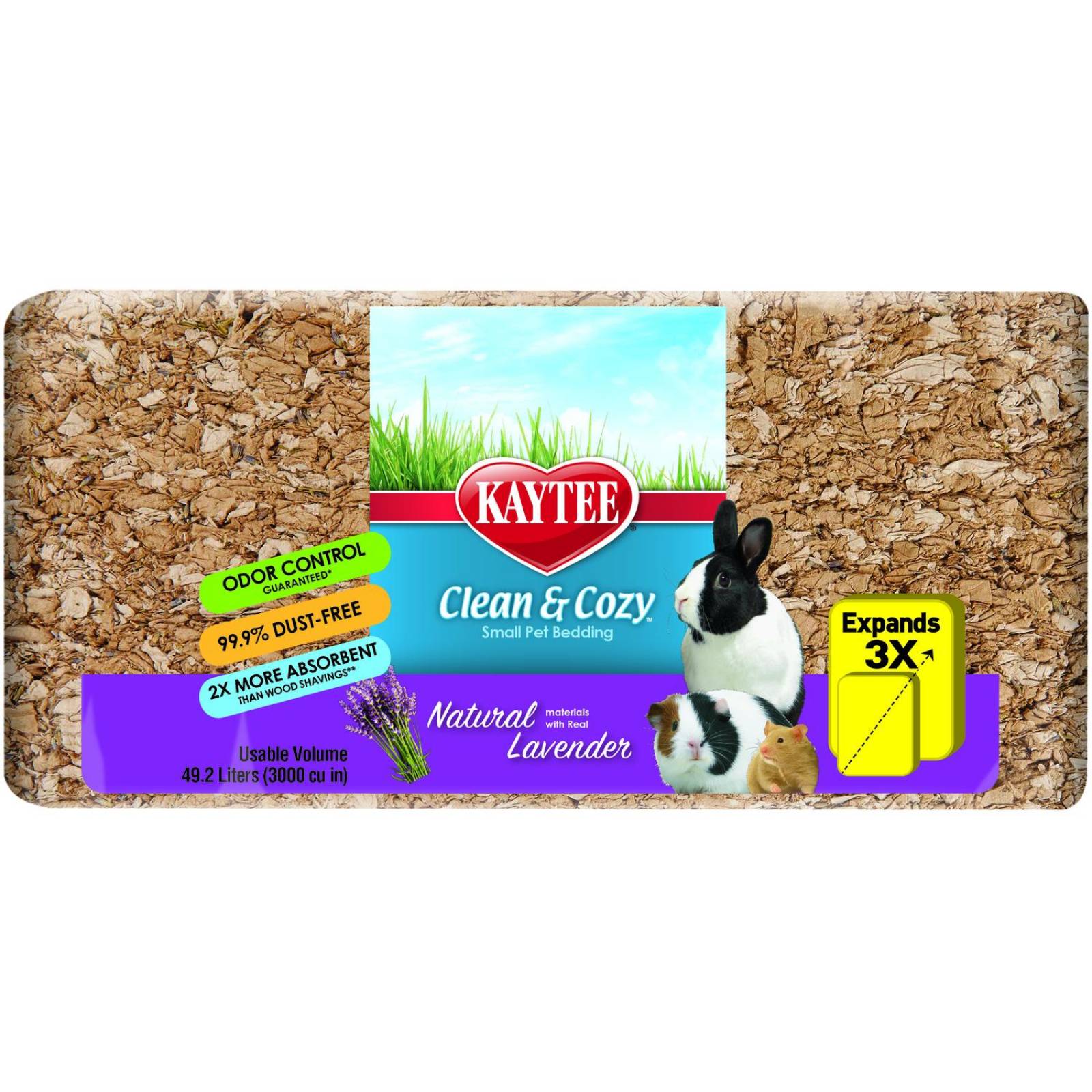 Kaytee Sustrato cama cuyo, conejo Clean & Cozy Lavanda 49.2 L 
