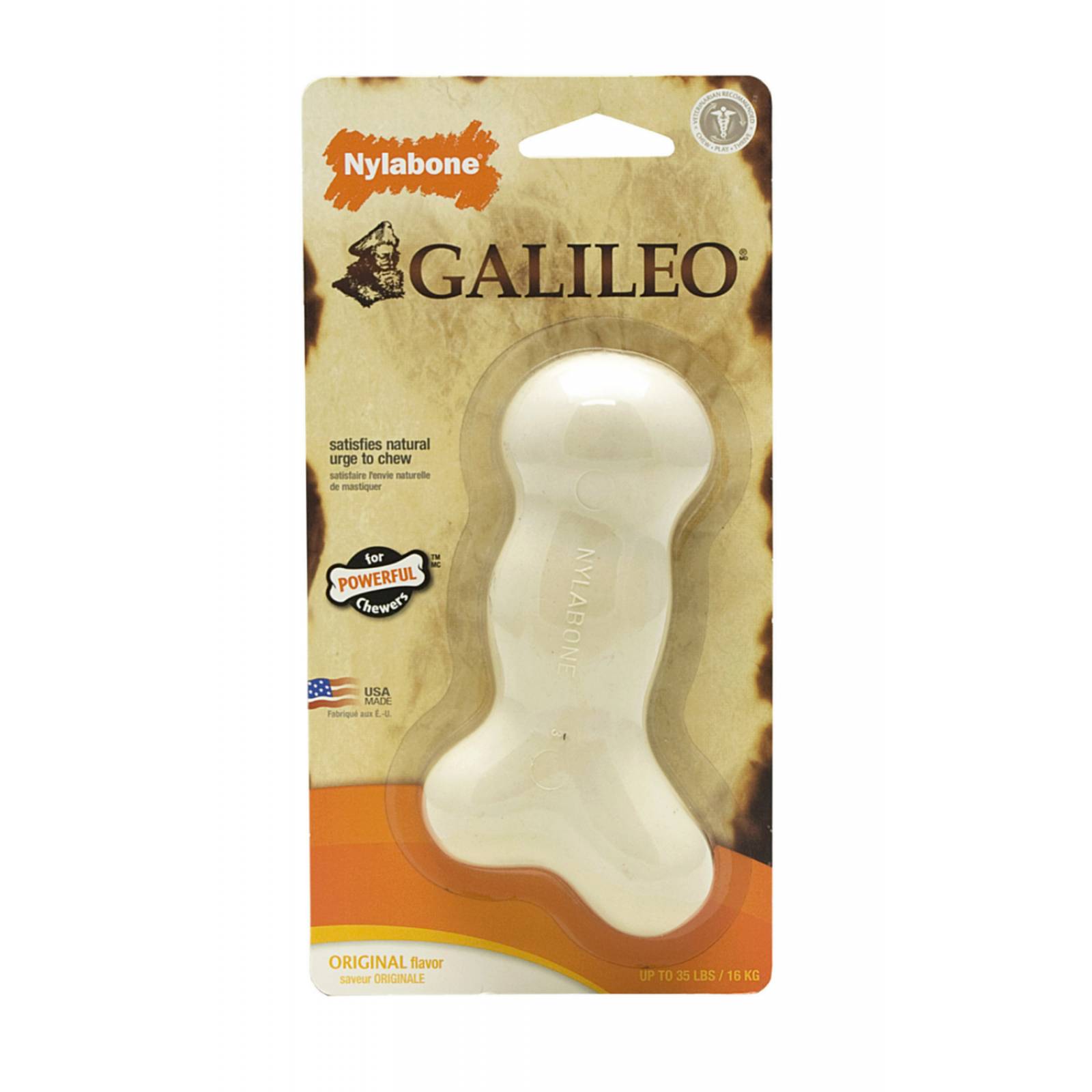 Juguete Nylabone perro Durachew Galileo 16KG sabor original 