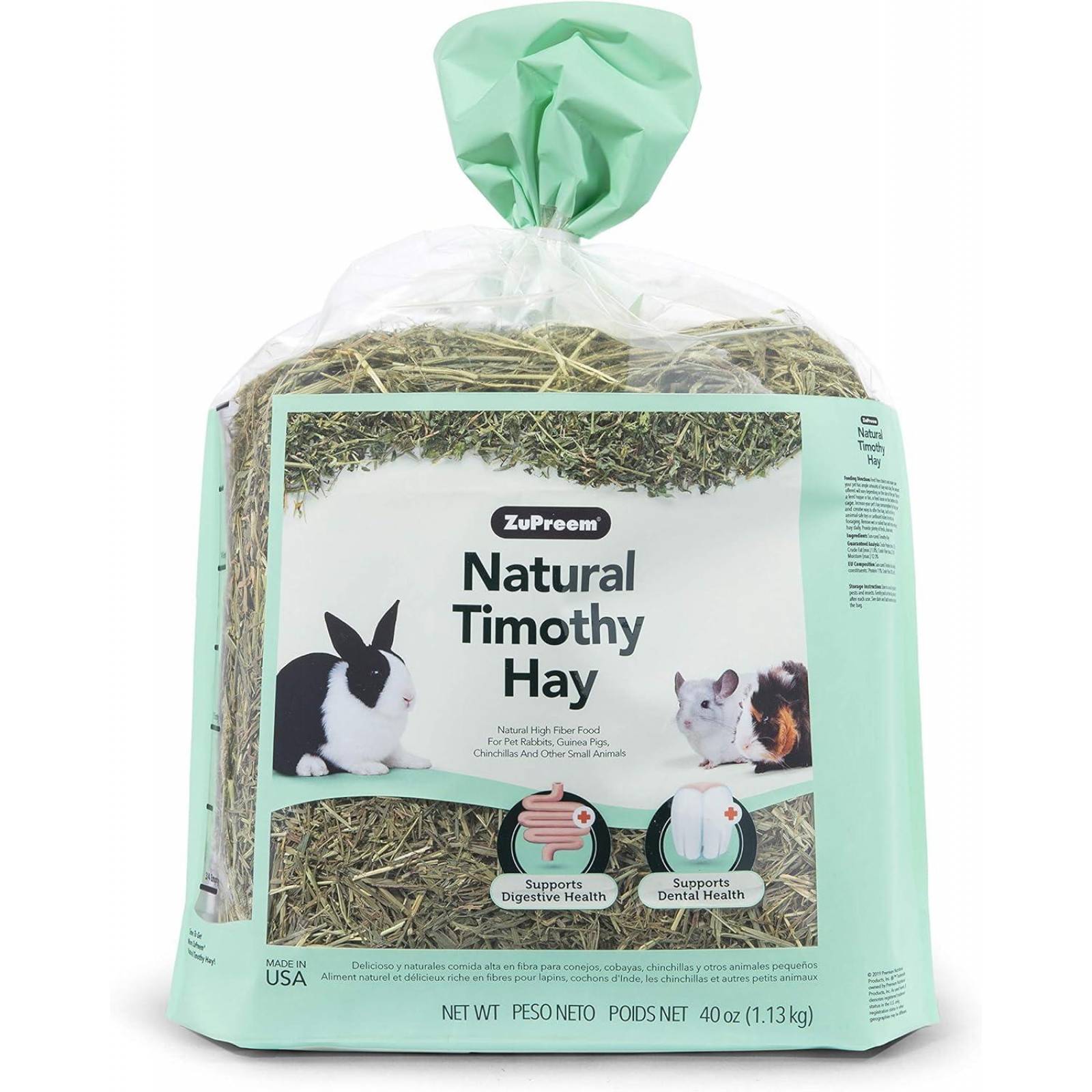 Zupreem alimento Premium Heno Timothy Natural Hay 1.13kg 