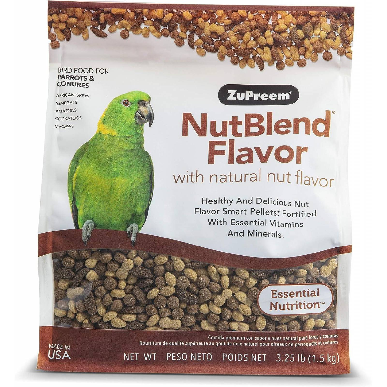 Zupreem alimento Nutblend guacamaya, amazona, cacatú, loro 1.5kg 