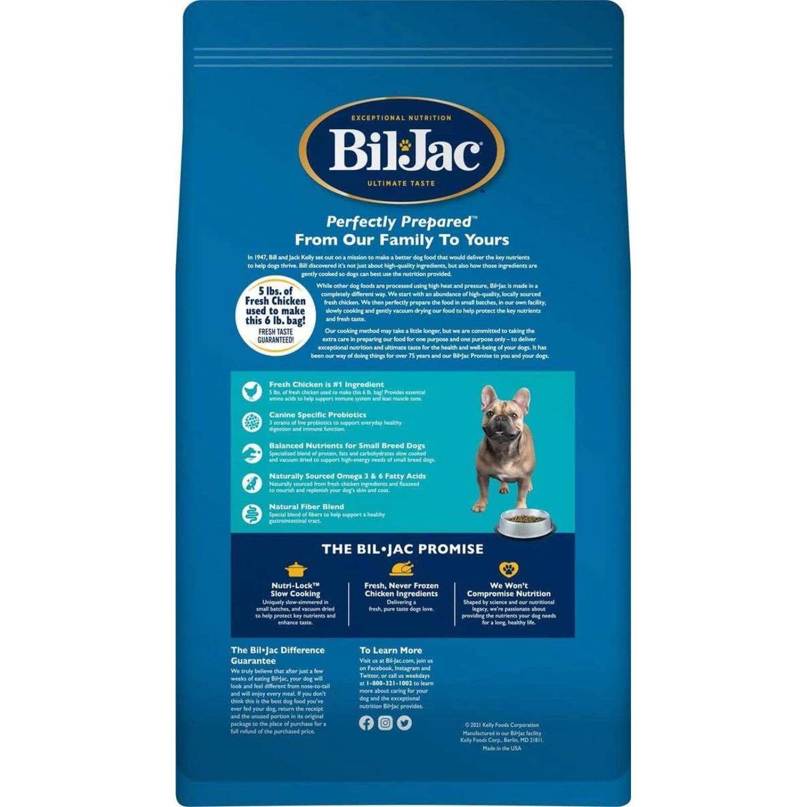 Bil-Jac alimento perro adulto de raza chica 2.72 kg 