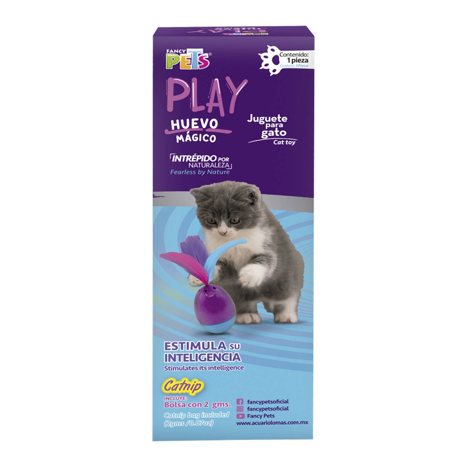 Fancy Pets Juguete gato interactivo Huevo Mágico con Catnip 