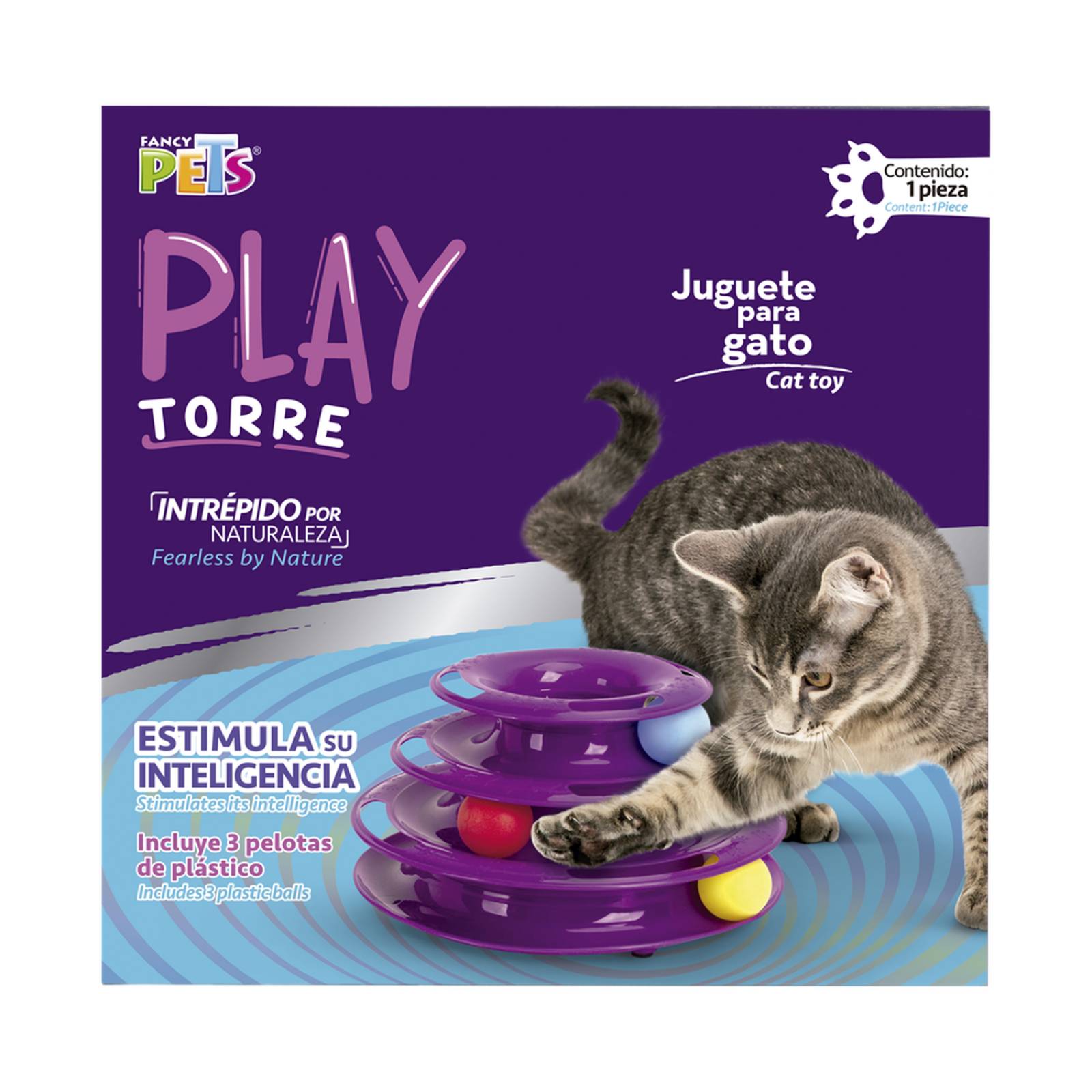Fancy Pets Juguete para gatos interactivo torre play 50 cms 