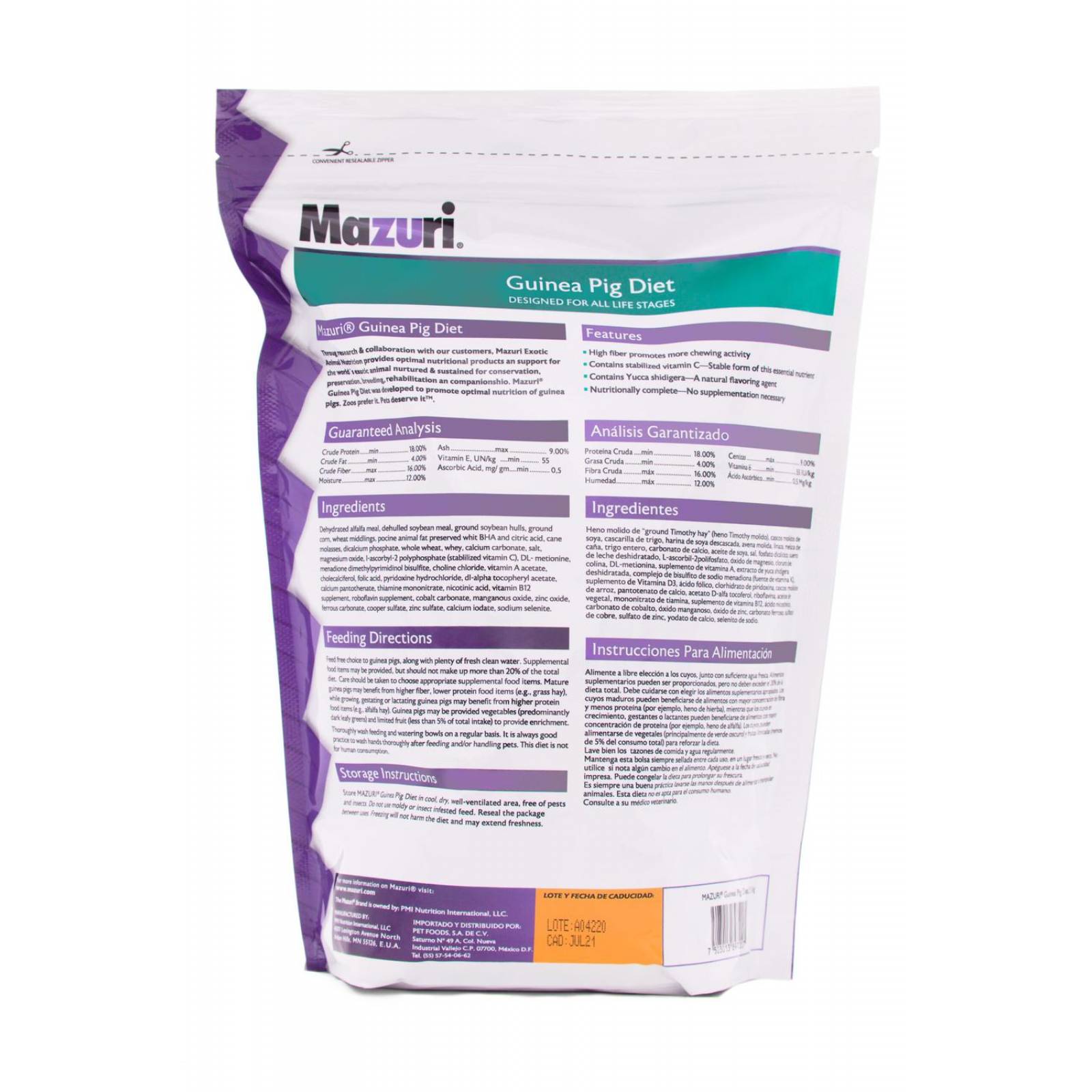 Mazuri Alimento cuyo cualquier etapa heno timothy 1.3kg 