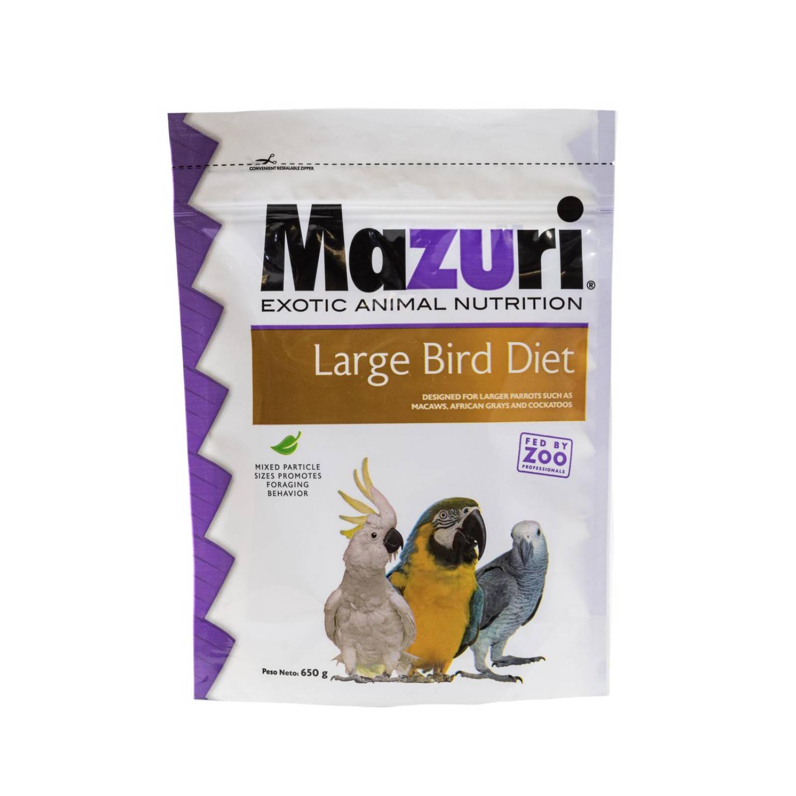 Mazuri Alimento guacamaya, loro africano, cacatúa 650g 