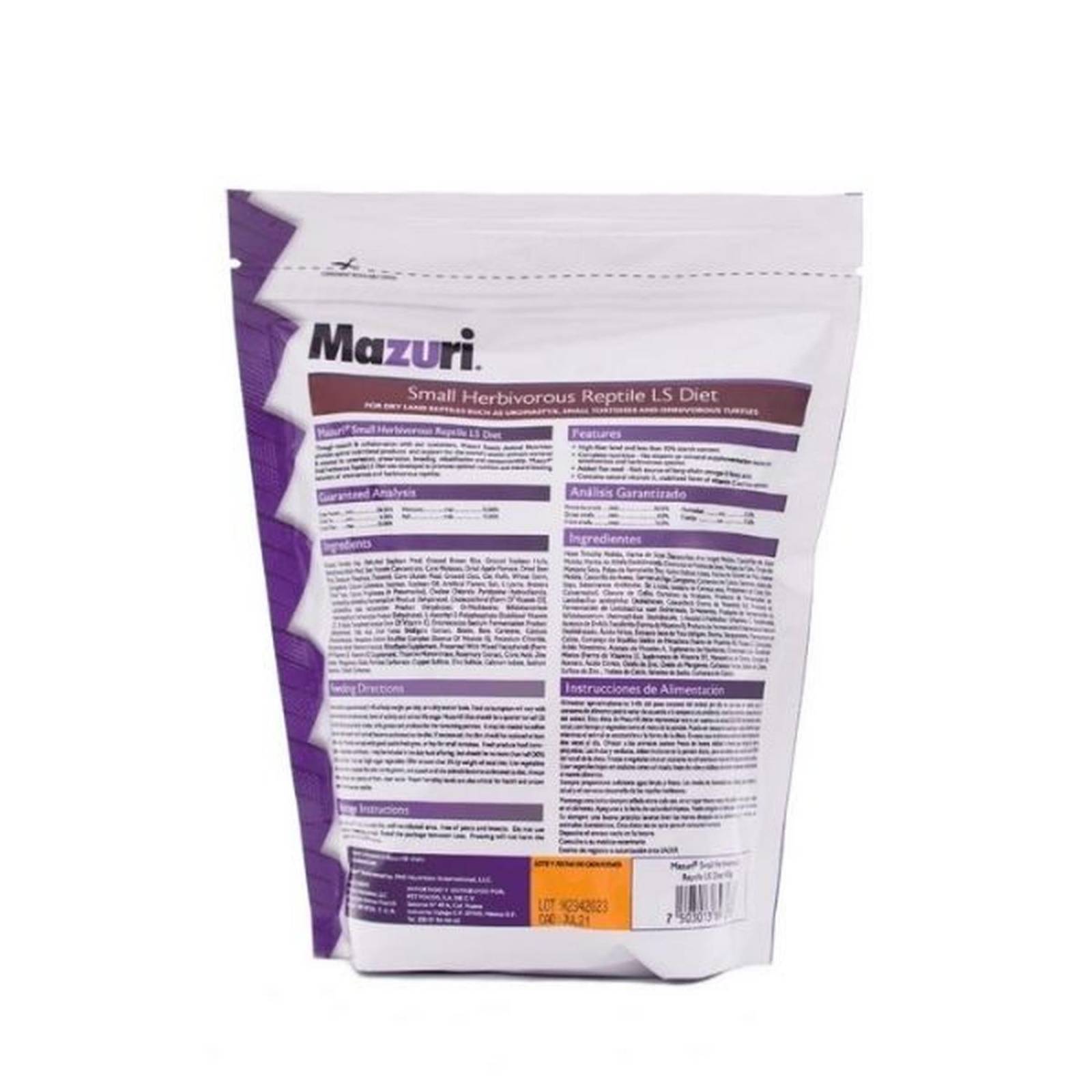 Mazuri Alimento pequeña tortuga omnivora, uromastyx 450g 