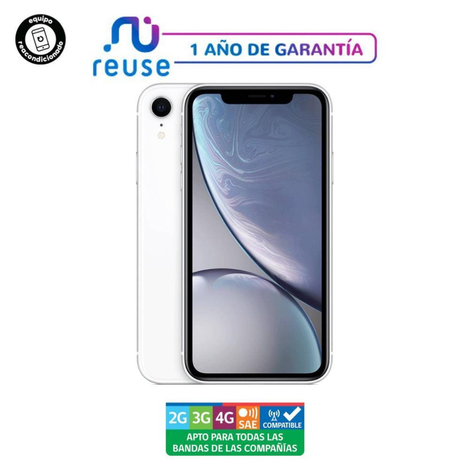 Apple iPhone XR 64GB Blanco Reacondicionado  