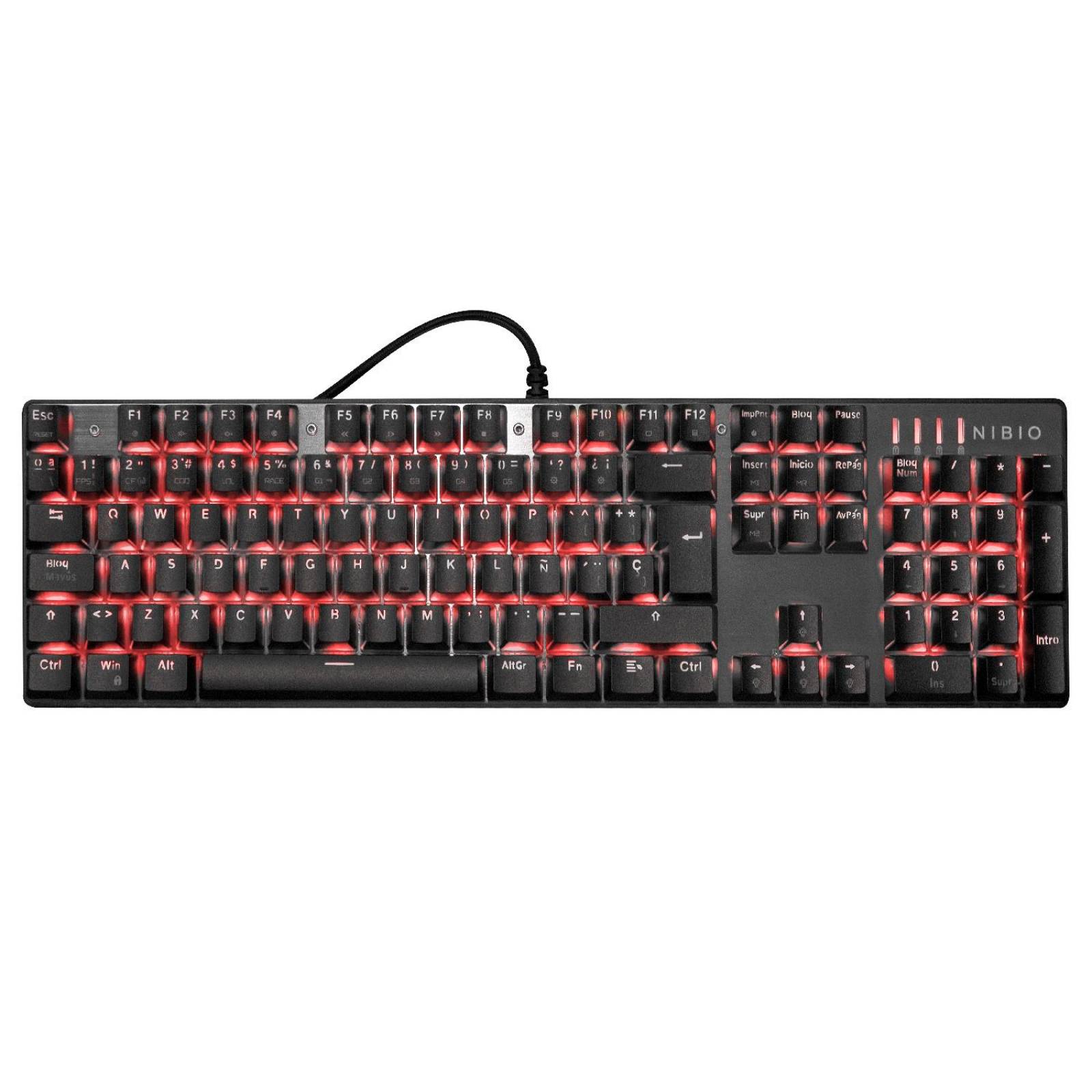 Teclado Gamer Nibio MK500 Impact RGB Negro