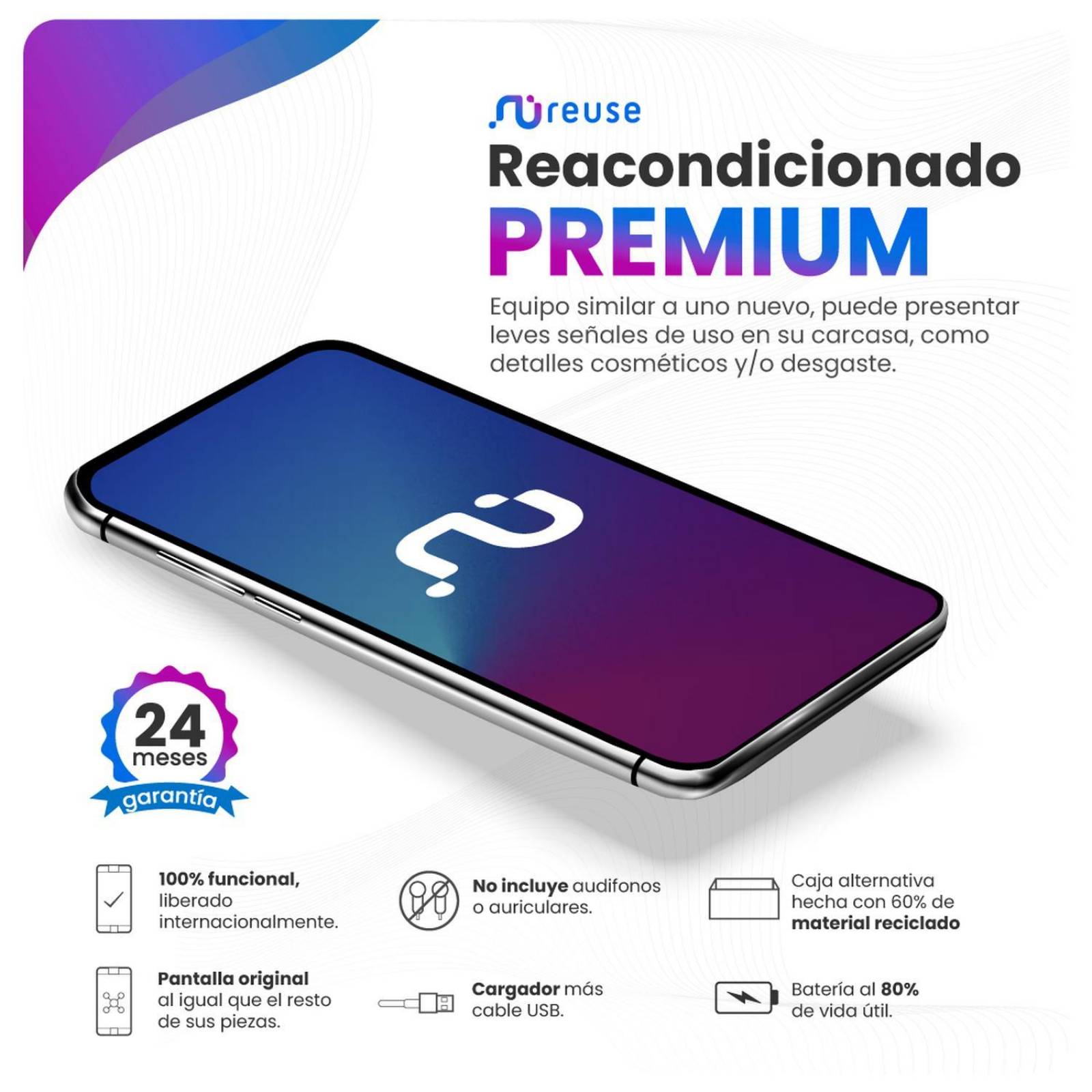 APPLE IPHONE 14 128GB MORADO REACONDICIONADO 