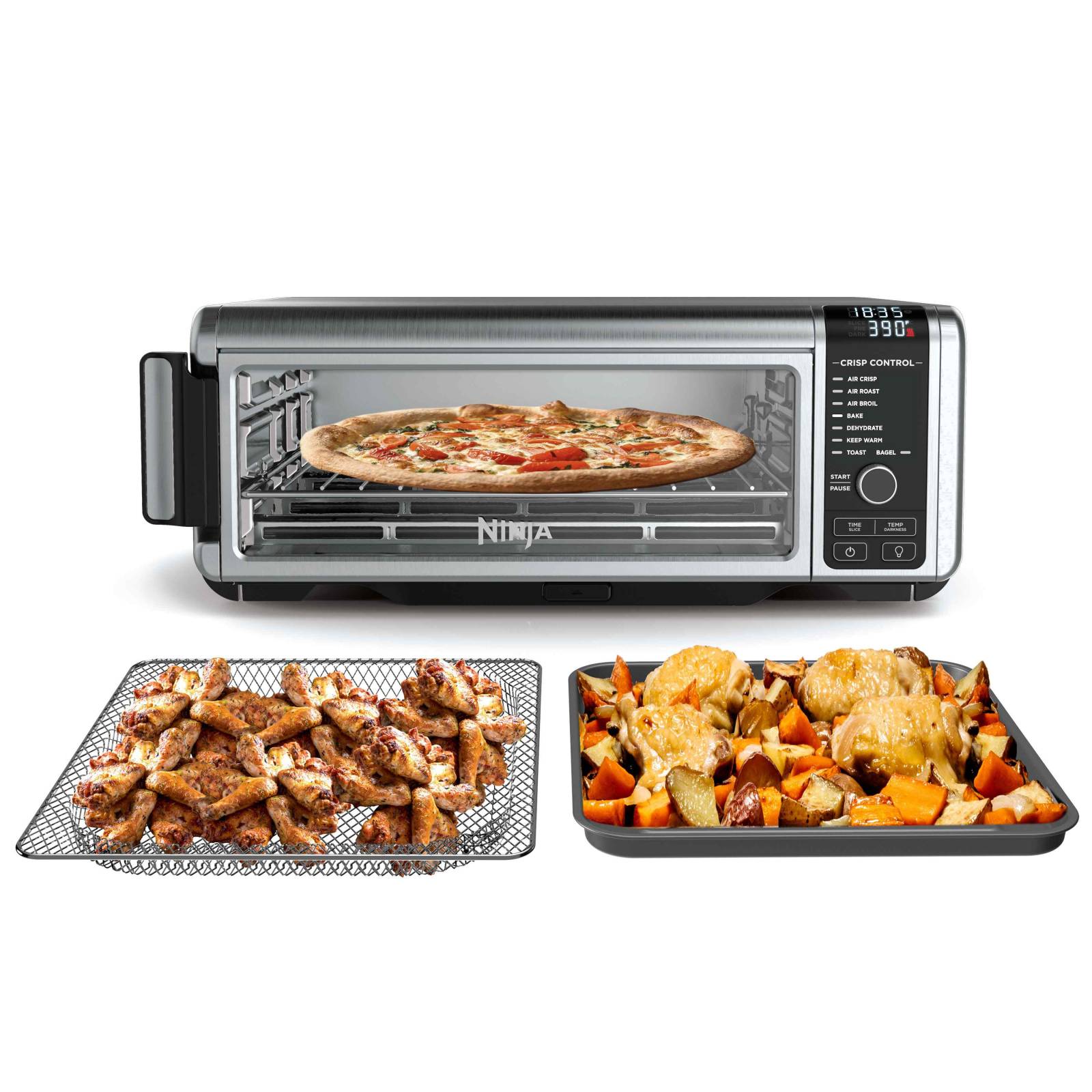 Horno de mesa eléctrico Ninja Foodi SP101 8 en 1 plata, sin aceite 