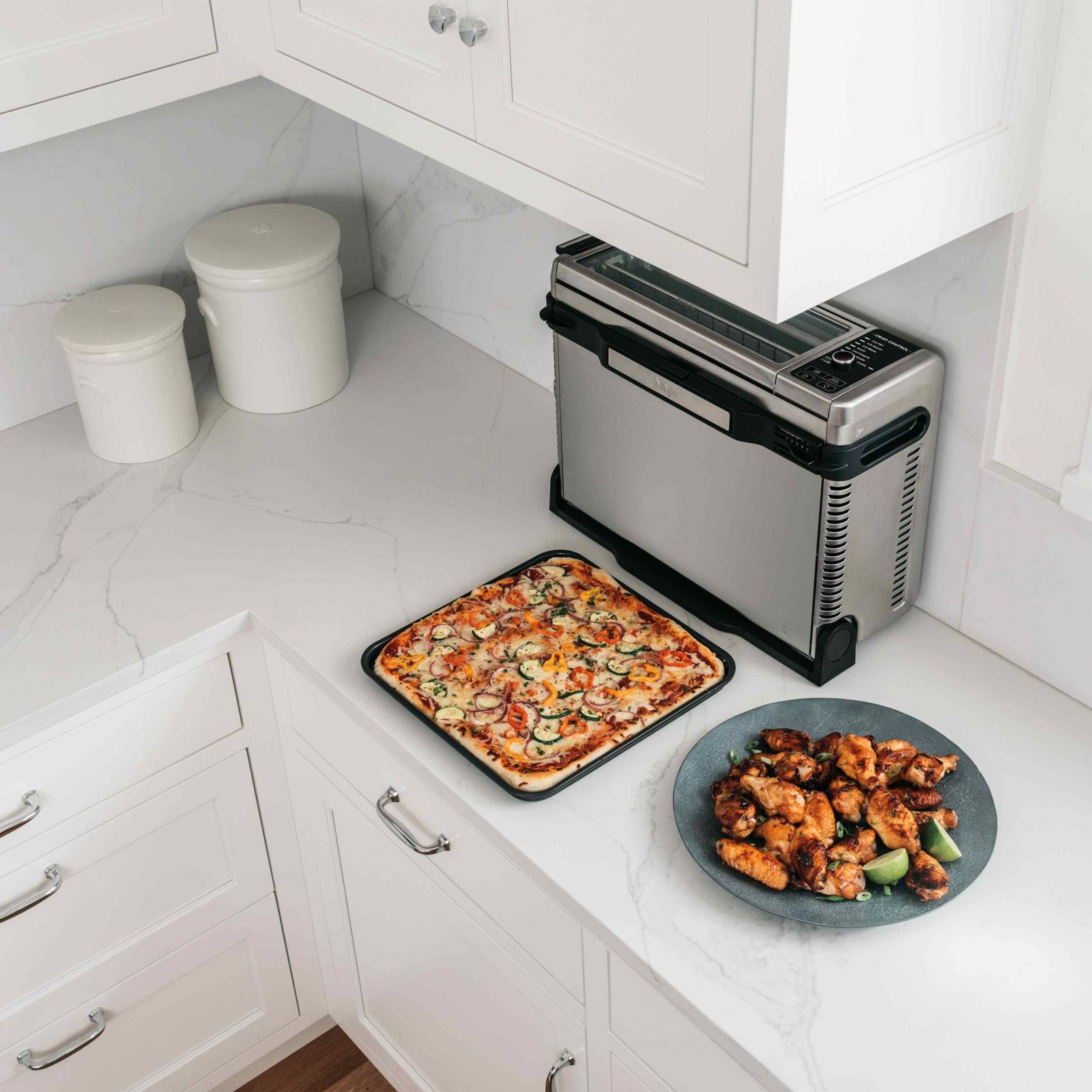 Horno de mesa eléctrico Ninja Foodi SP101 8 en 1 plata, sin aceite 