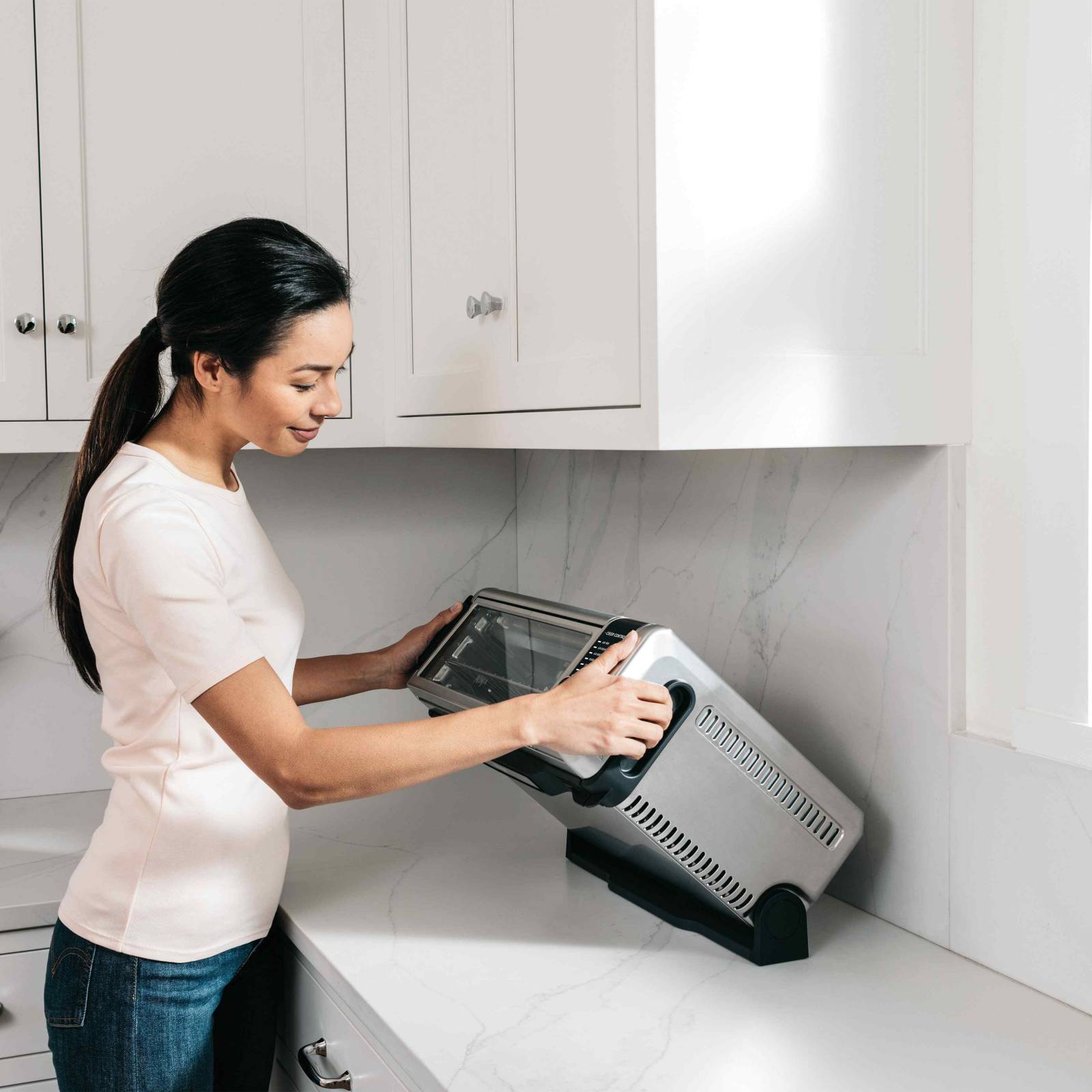Horno de mesa eléctrico Ninja Foodi SP101 8 en 1 plata, sin aceite 