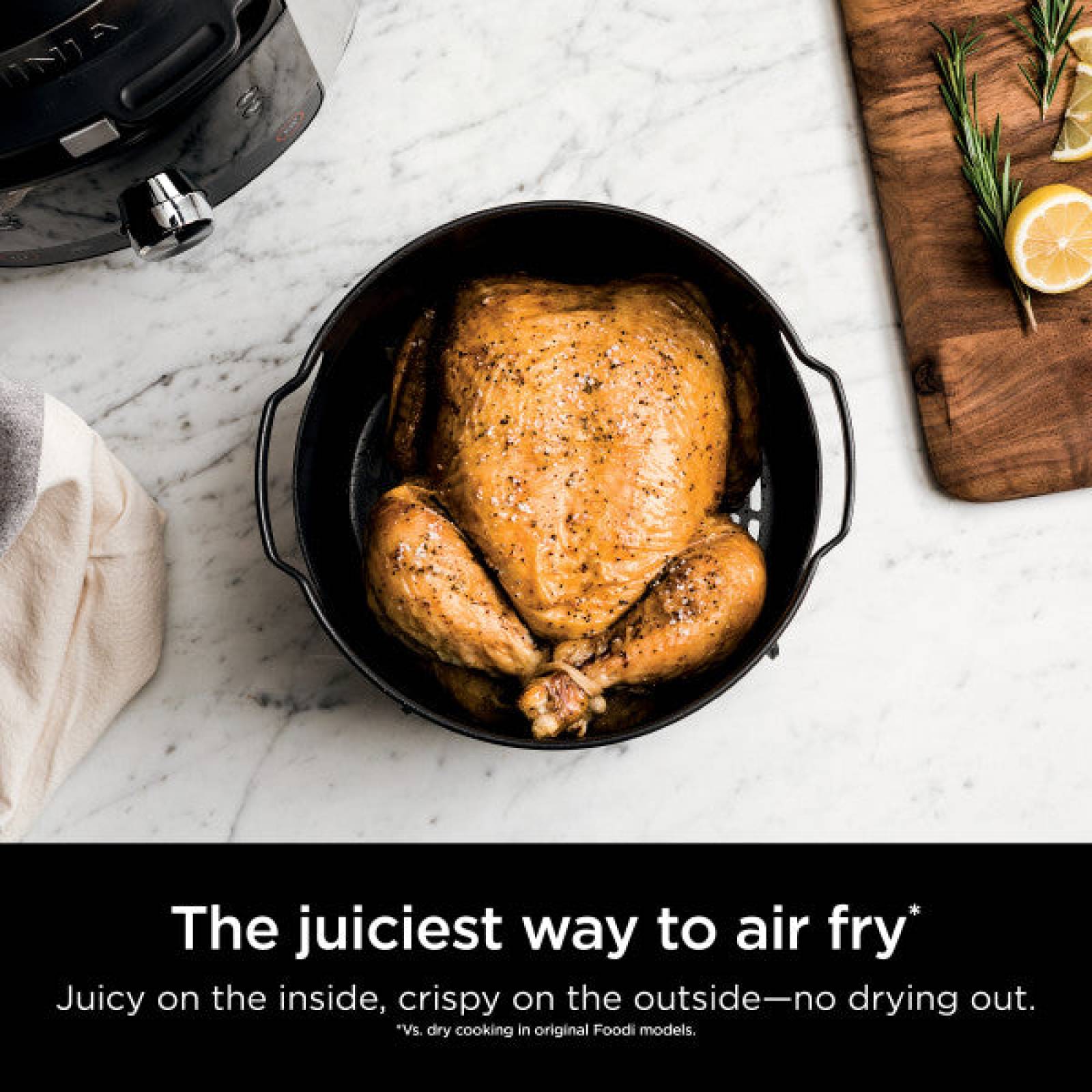 Olla de presión multifuncional Ninja Foodi OL701 7 L, con air fryer 14 en 1, gris 