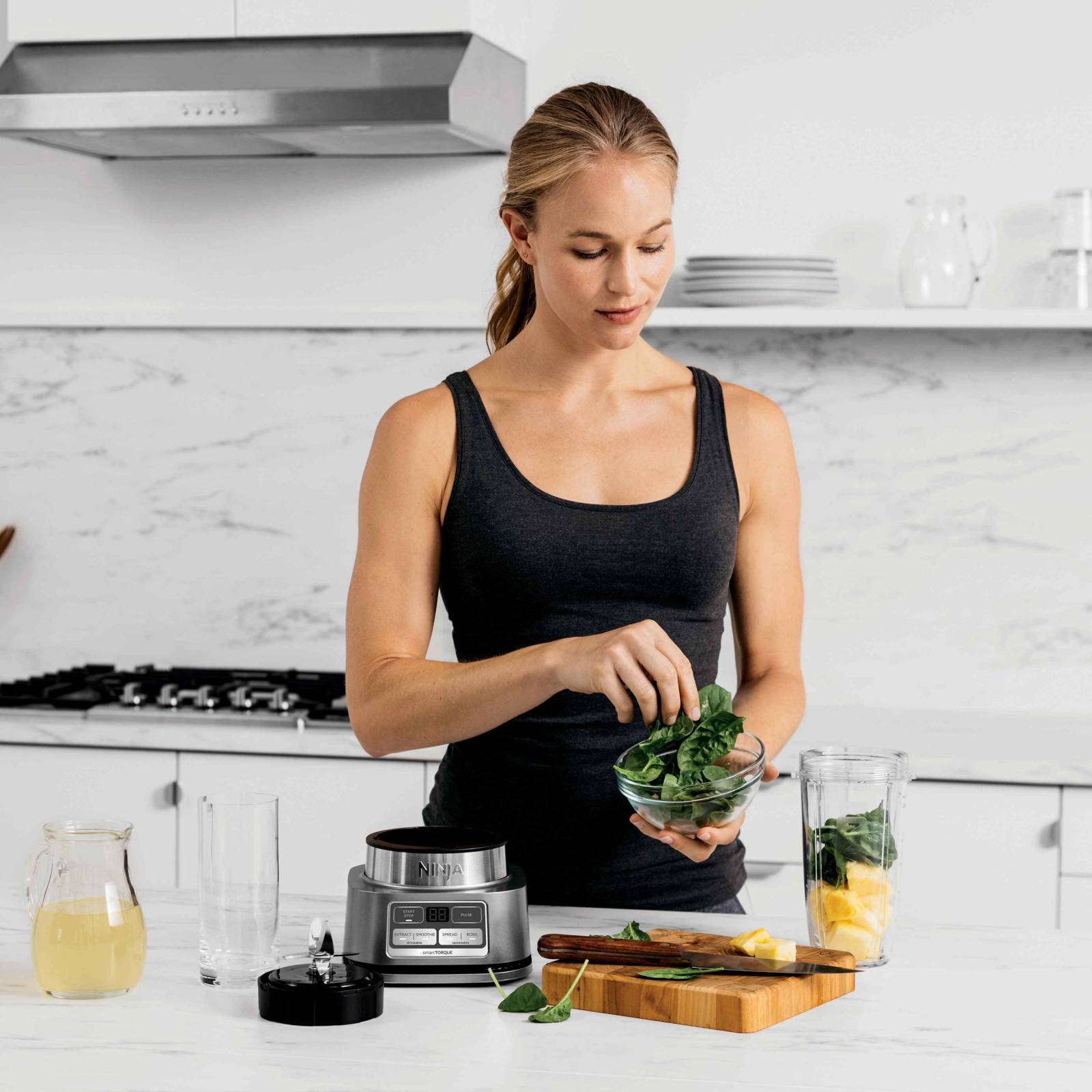 Licuadora Ninja SS101 4 programas, 1000 watts, 1.3 hp, plata 