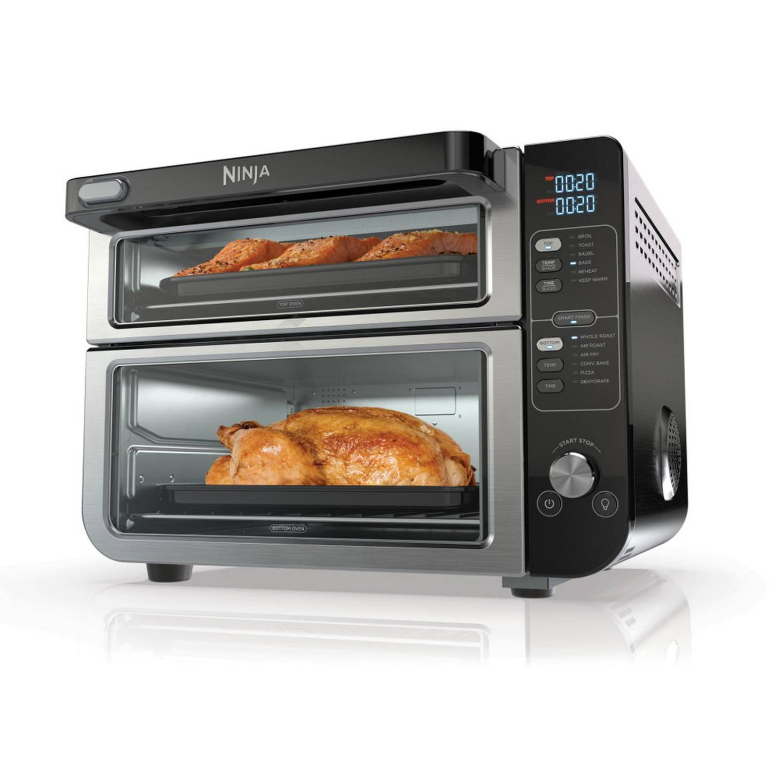 Horno de mesa eléctrico  Ninja Foodi DCT401 12 en 1 negro, FlexDoor, sin aceite 
