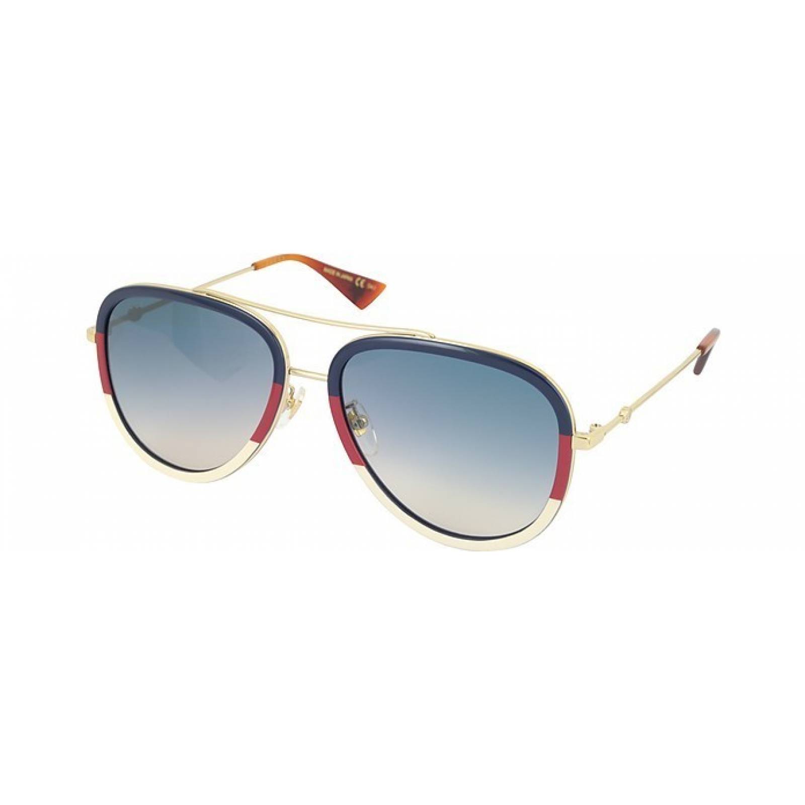 Gucci Gg0062s 013 Aviator Gota Piloto Azul Degradado Blanco