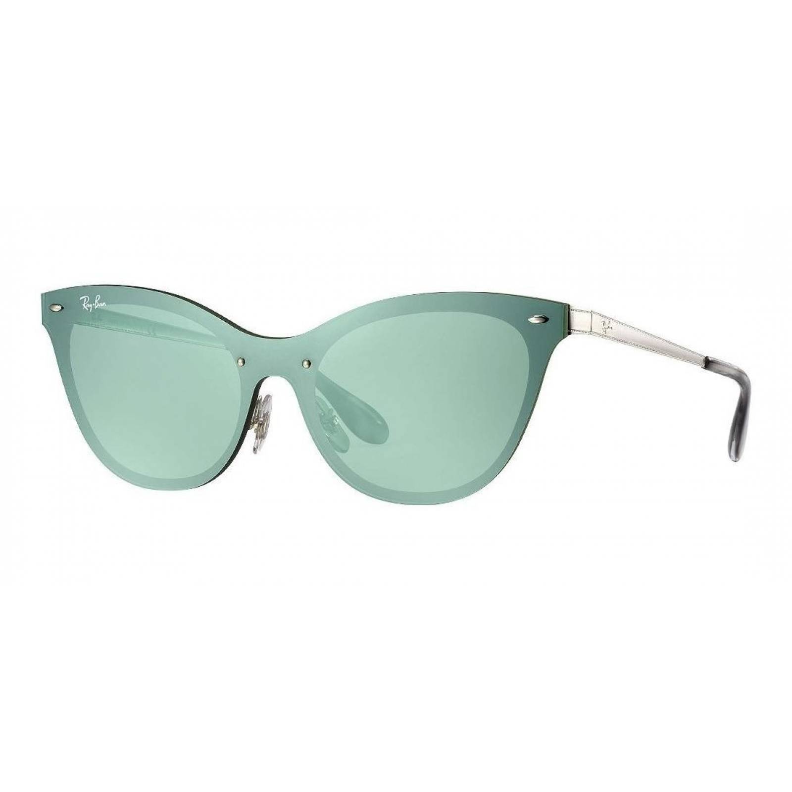 Ray Ban Rb3580n 042/30 Eye Cat Blaze Plata espejo gris Original