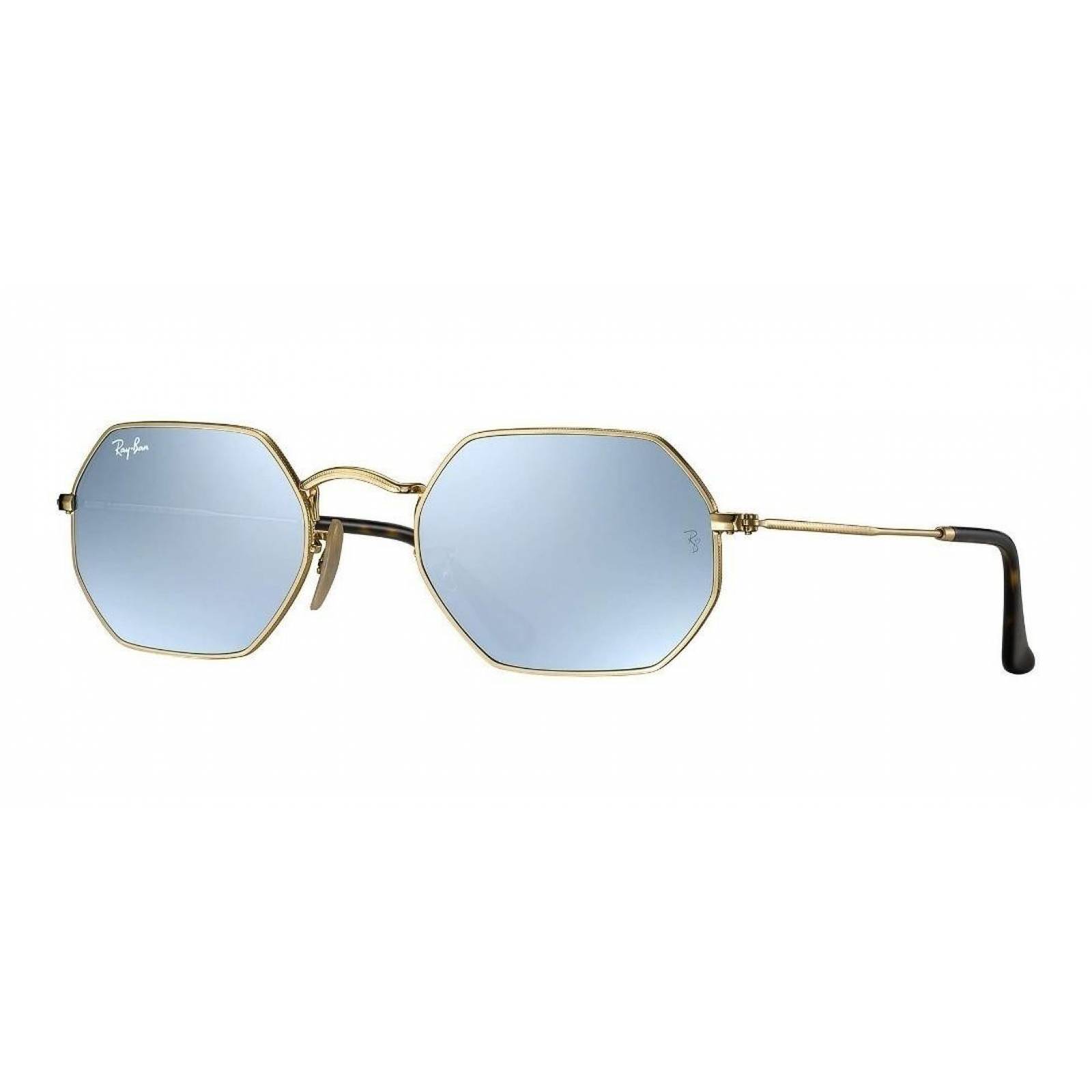 Ray Ban Rb3556n 001/30 Octagonal Flat Lenses Original Plata