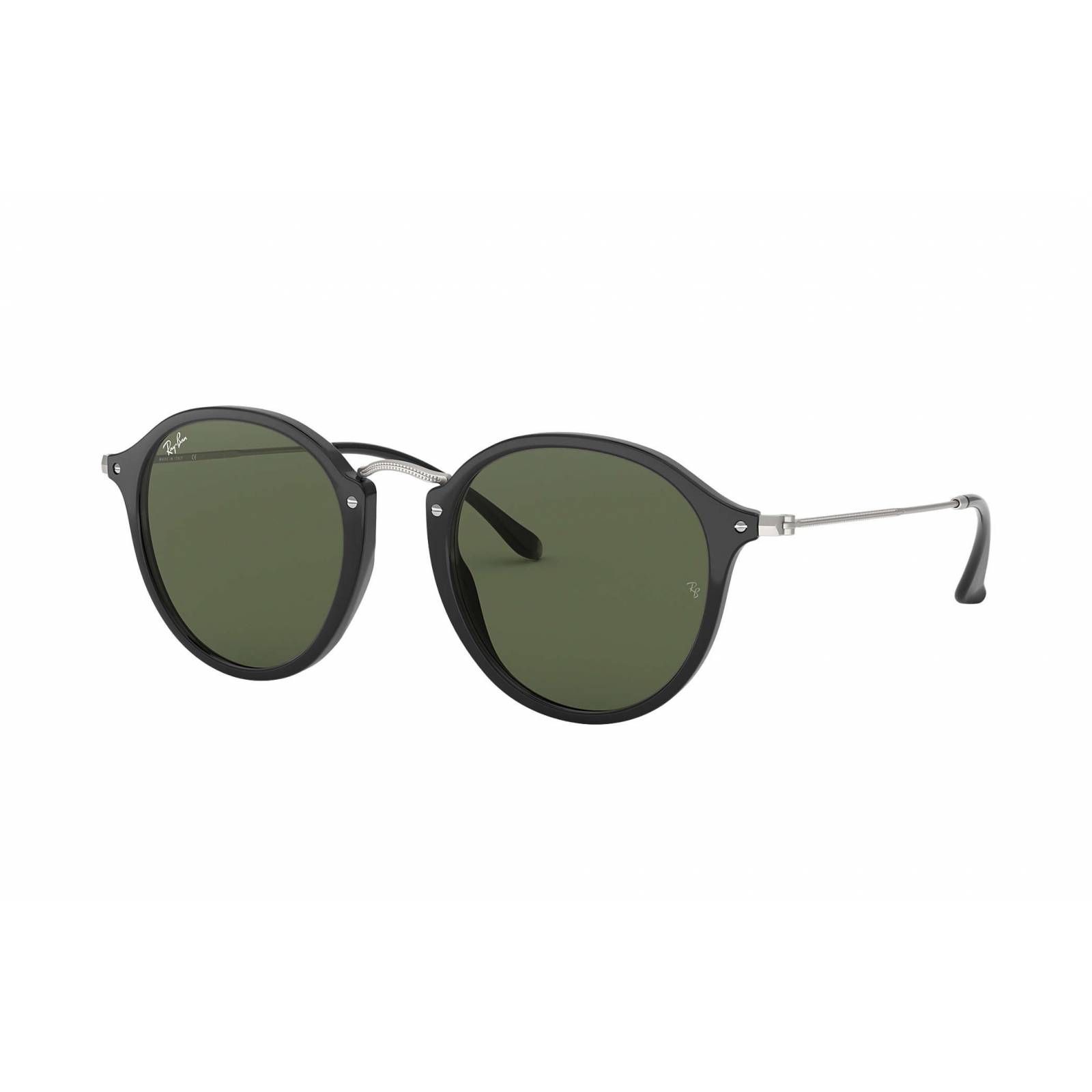 Ray Ban Rb2447 901 Round Fleck Negro G-15 Plata Clasico